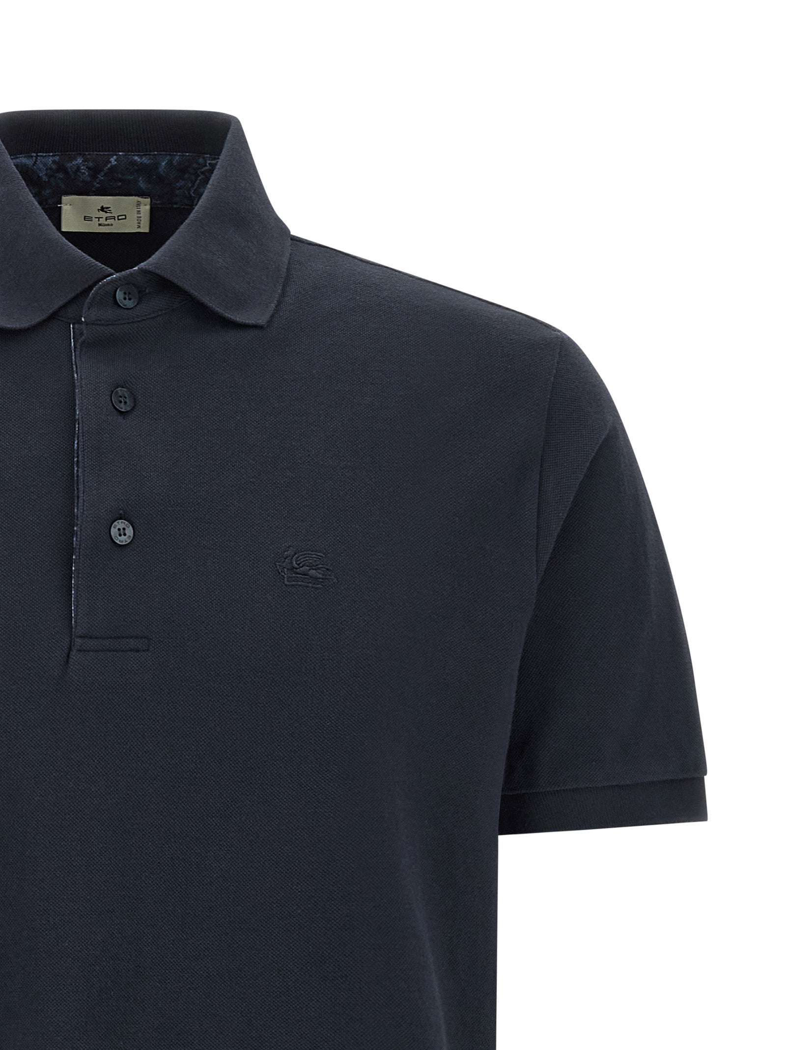 Etro Blue Cotton Polo Shirt