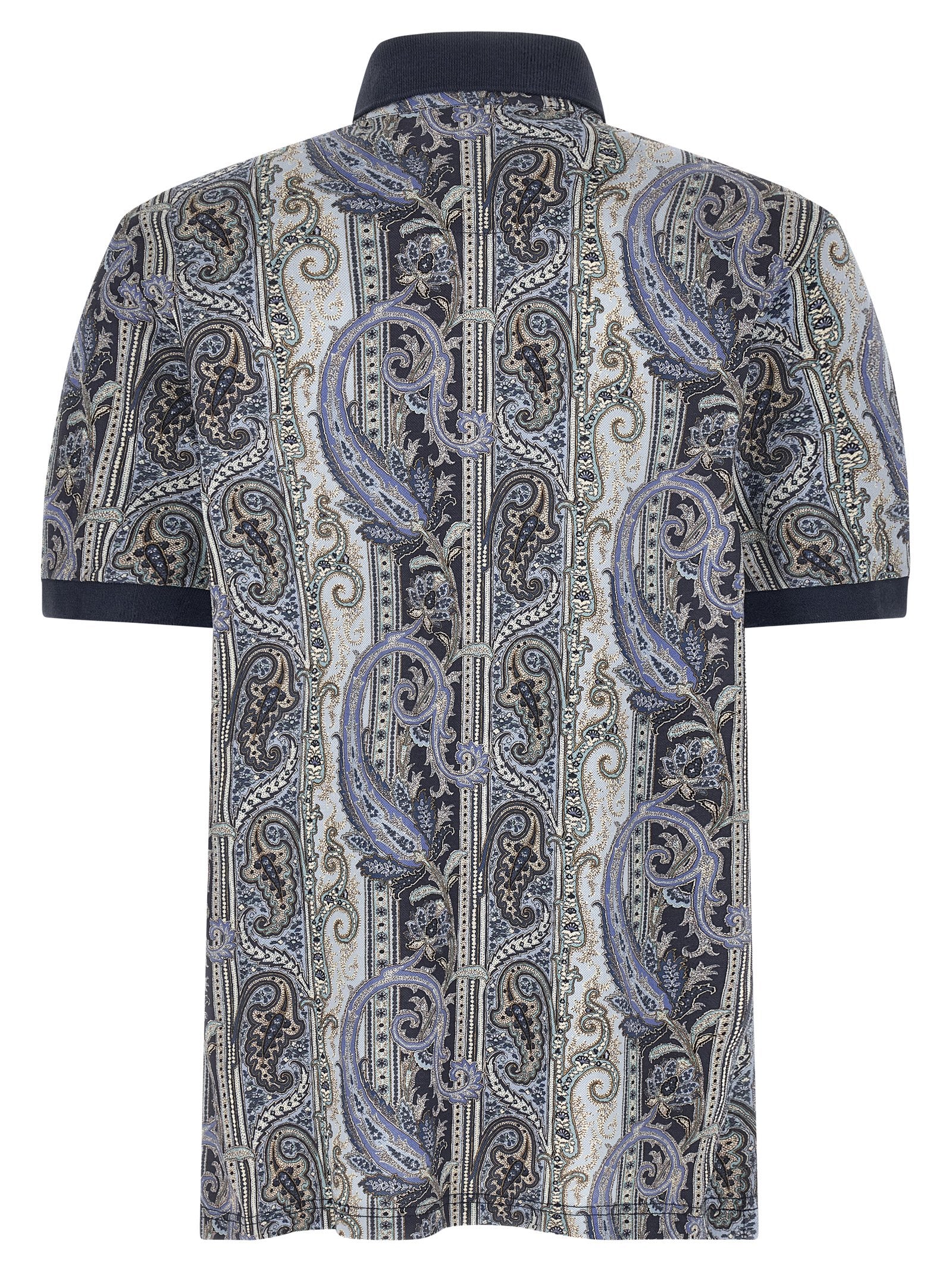 Etro Blue Cotton Polo Shirt