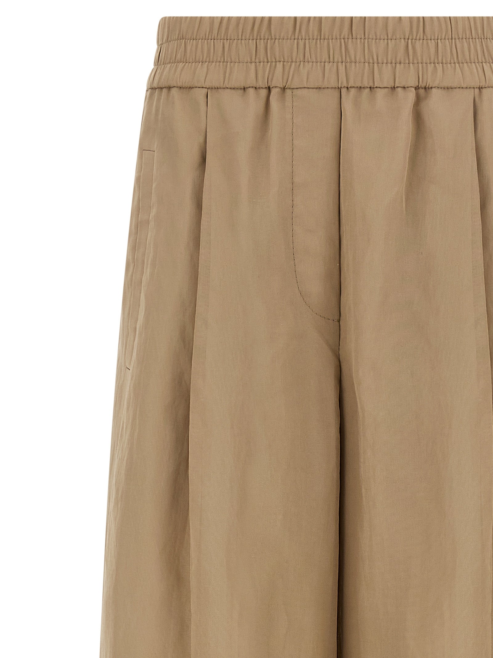 Brunello Cucinelli Beige Cotton Casual Pants
