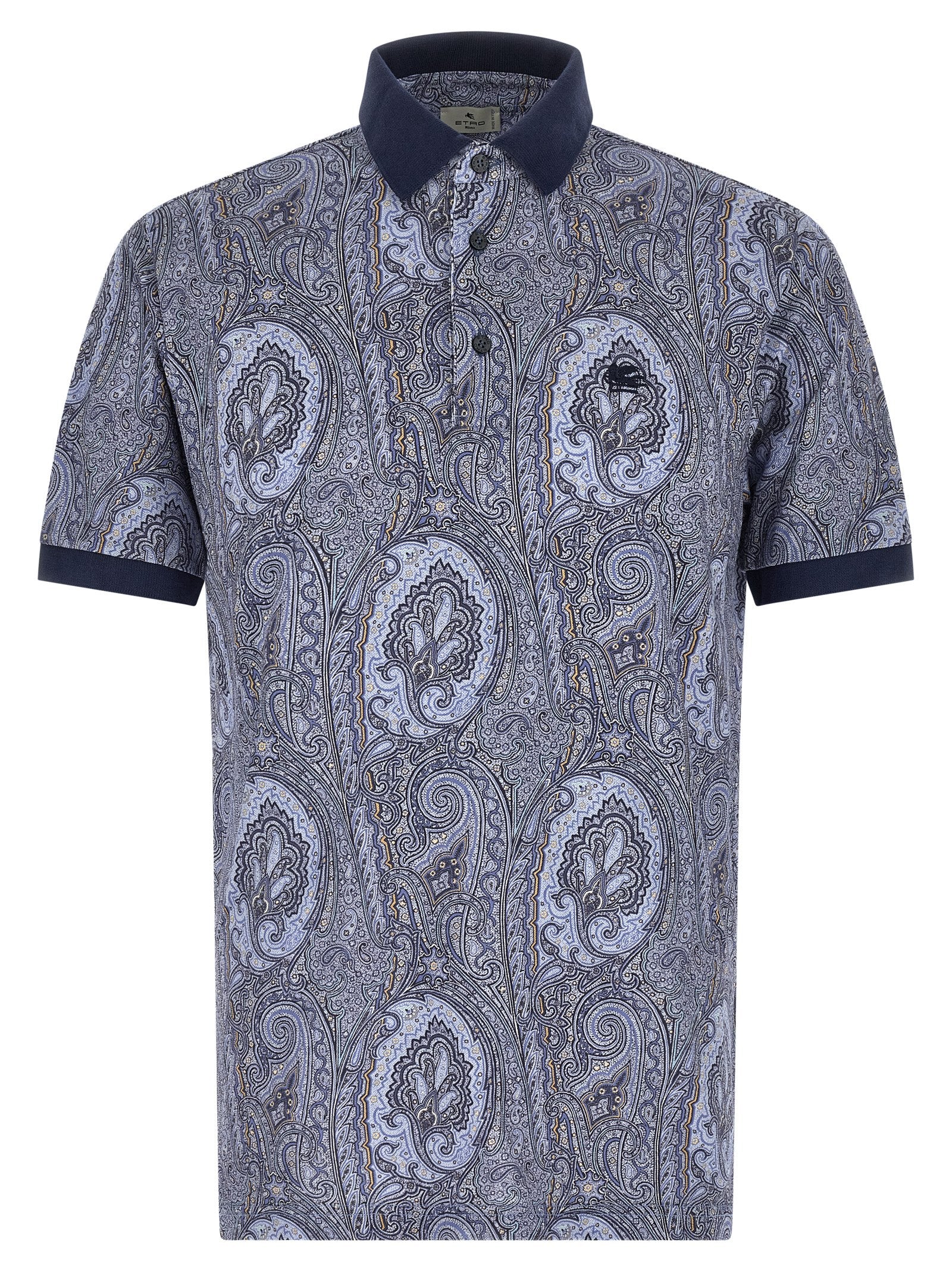 Etro Blue Cotton Polo Shirt