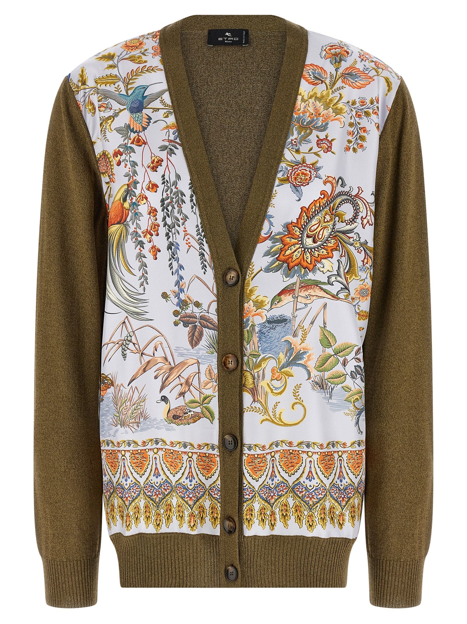 Etro Bicolor Cotton Cardigan
