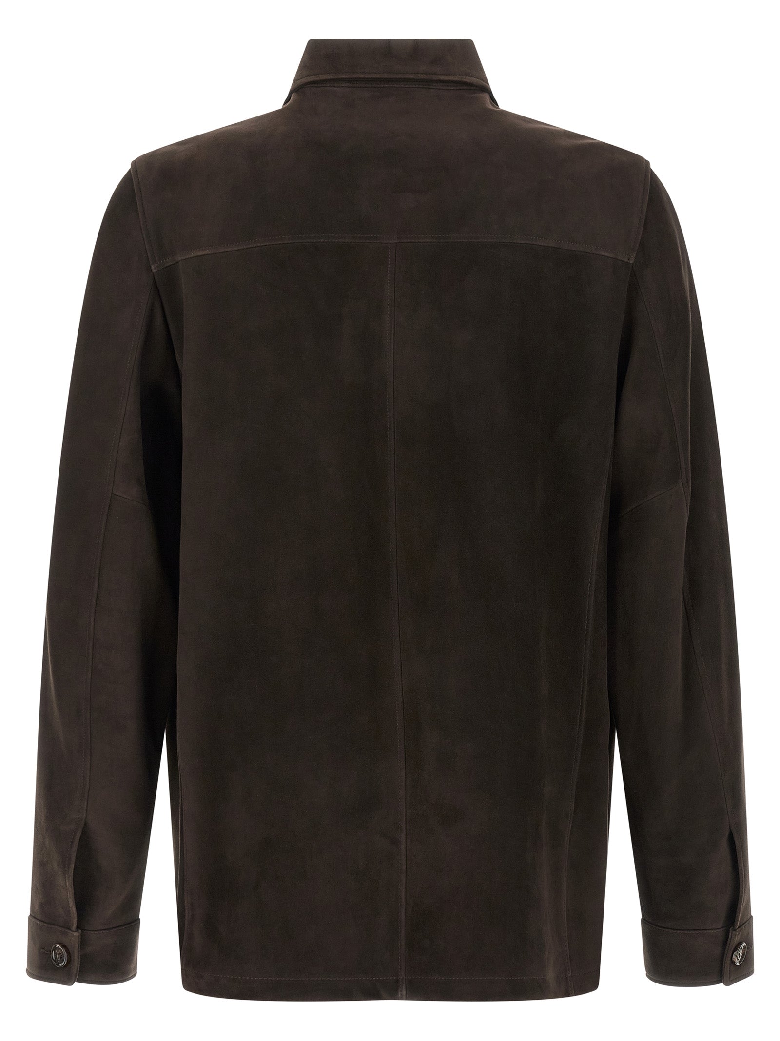 MooRER Brown Lamb Leather Leather Jacket