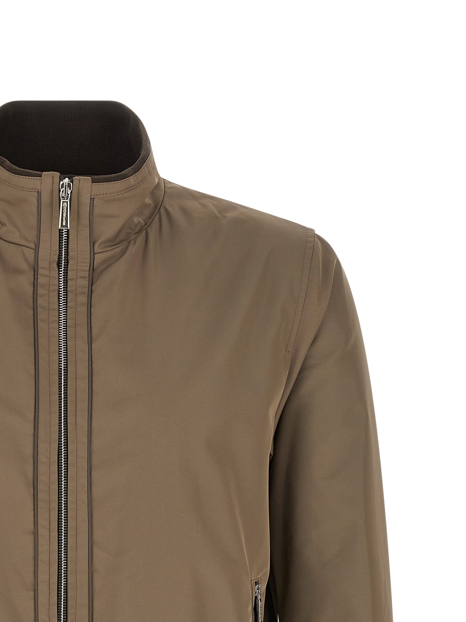 MooRER Beige Polyester Bomber