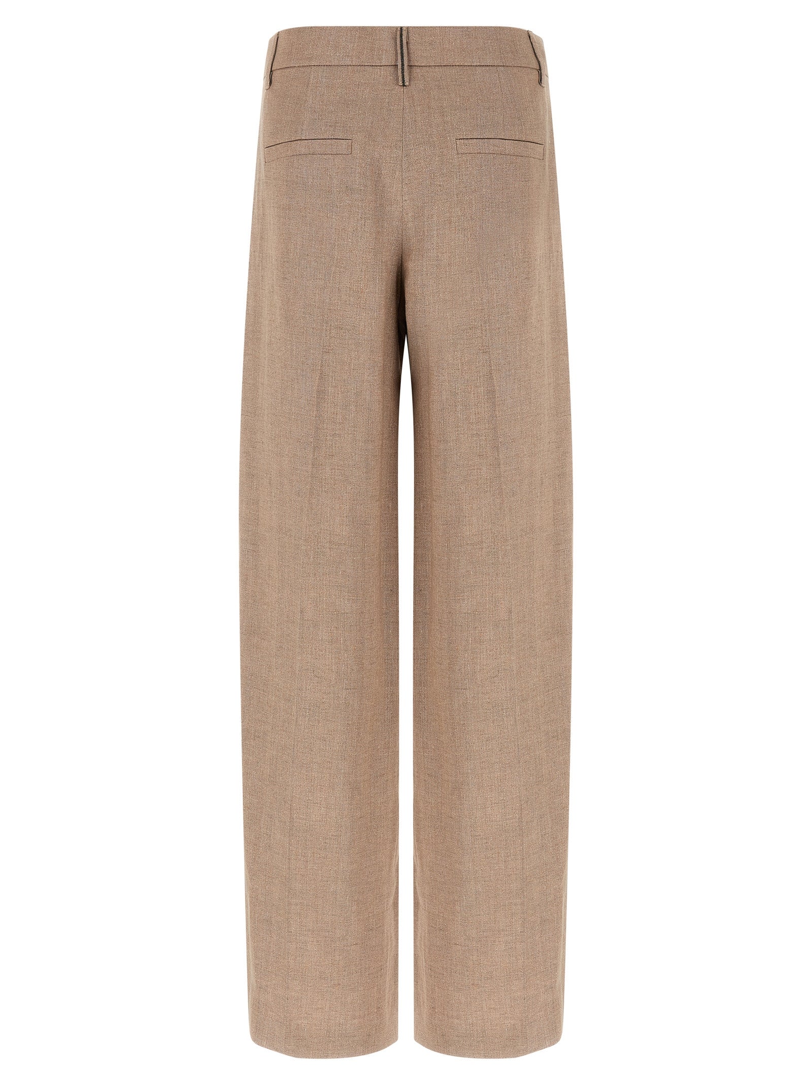Brunello Cucinelli Multicolor Linen Flared Pants