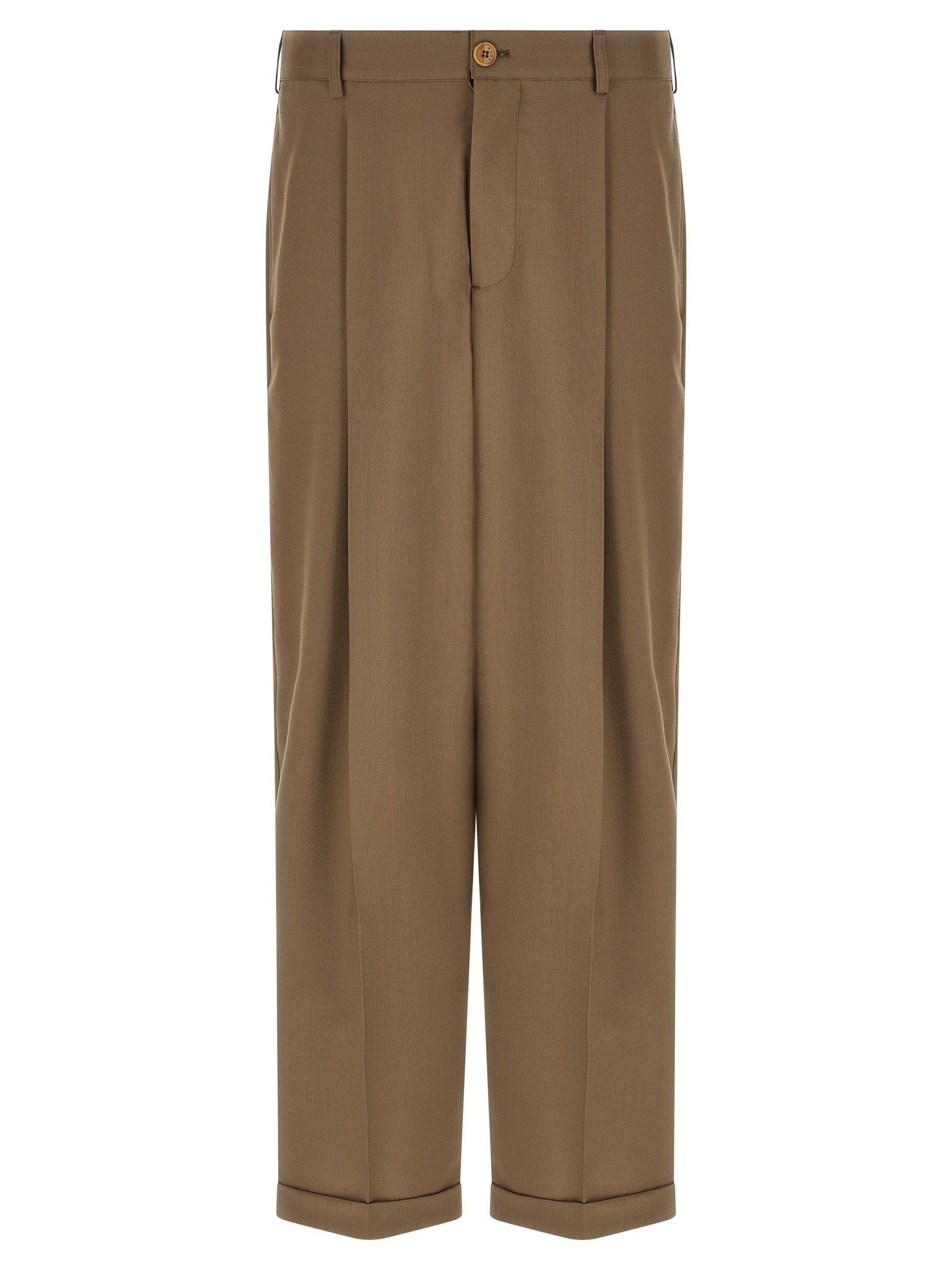 Marni Beige Virgin Wool Casual Pants