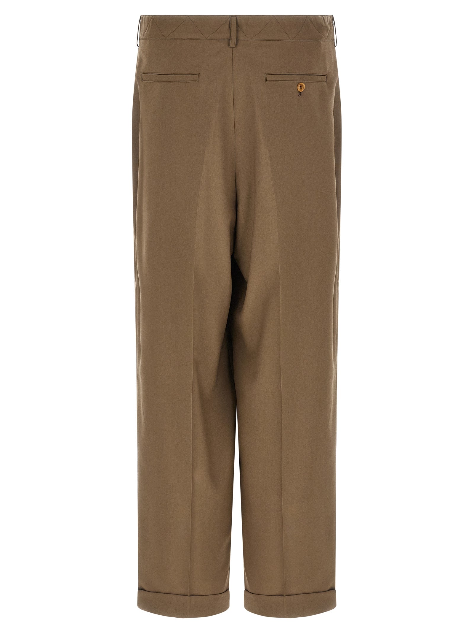 Marni Beige Virgin Wool Casual Pants