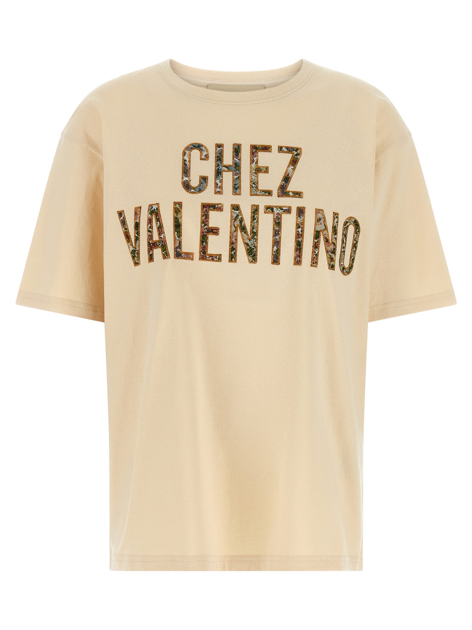 Valentino Garavani Beige Cotton T-Shirt