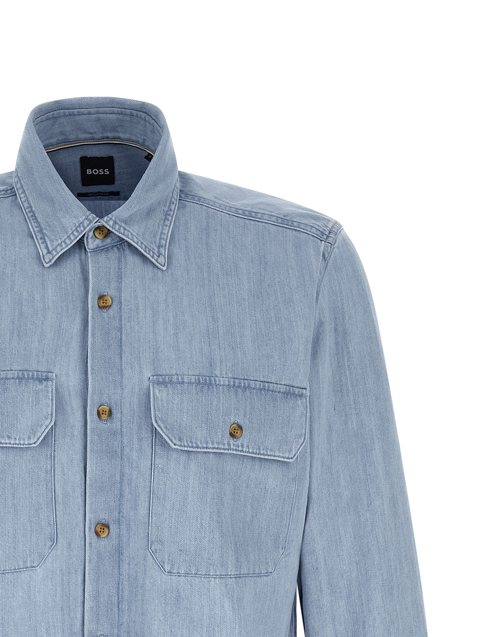 Hugo Boss Blue Cotton Blouse