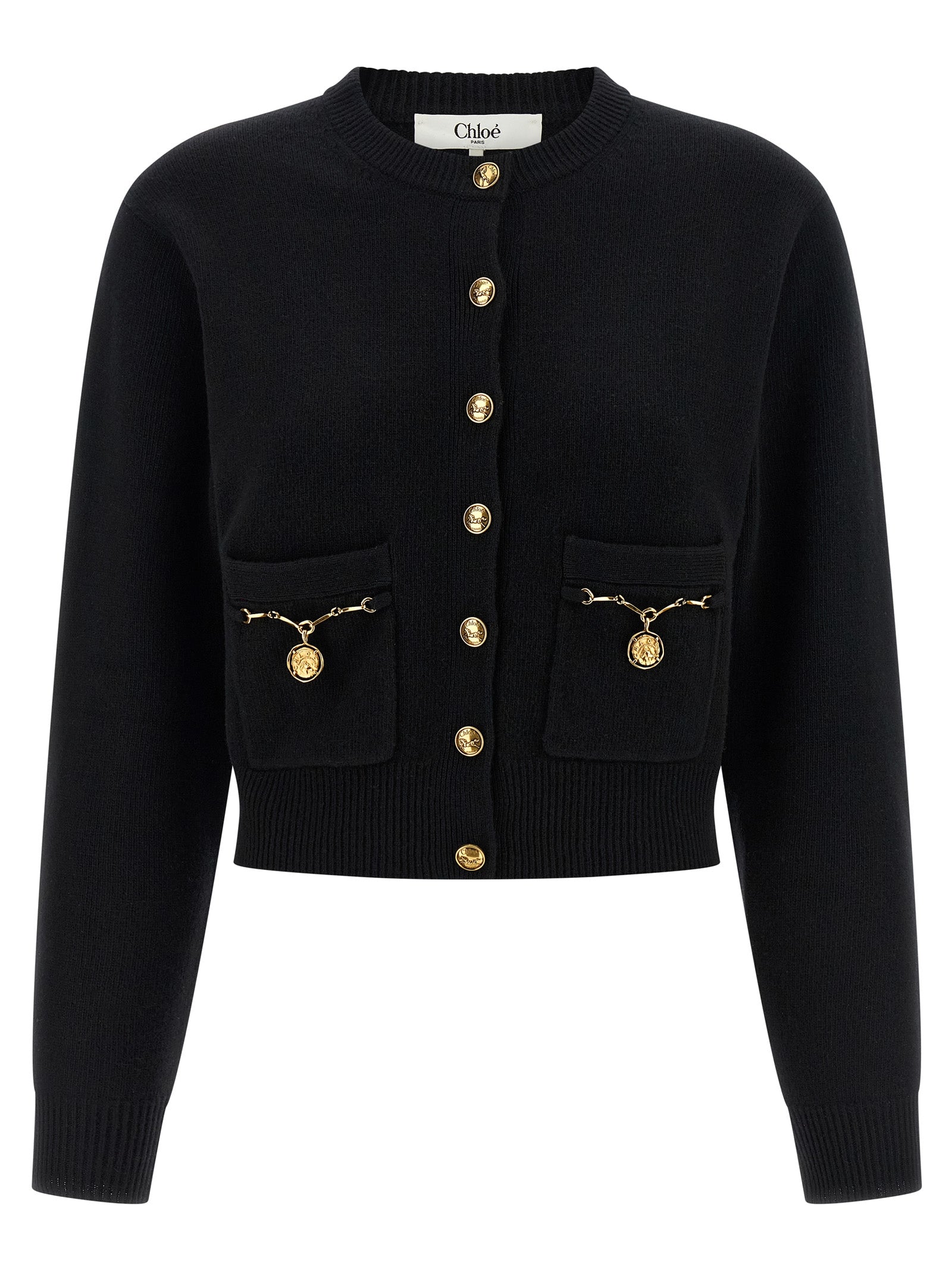 Chloé Black Wool Cardigan