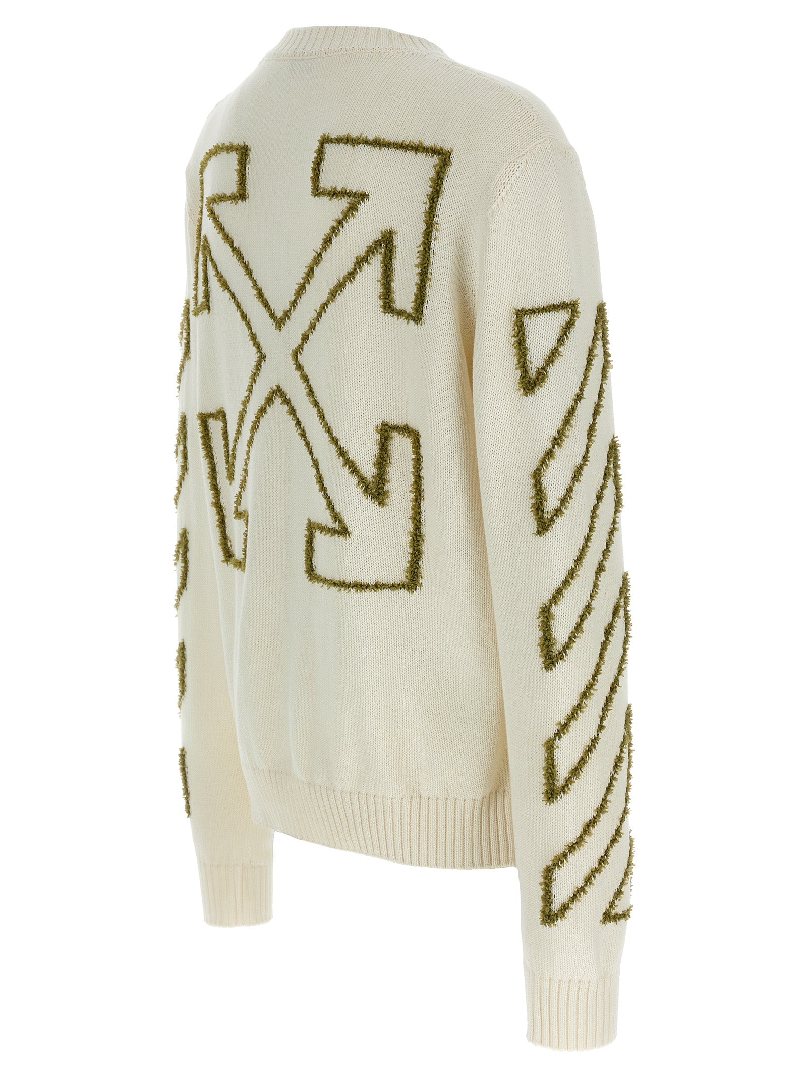 Off-White Beige Cotton Cardigan