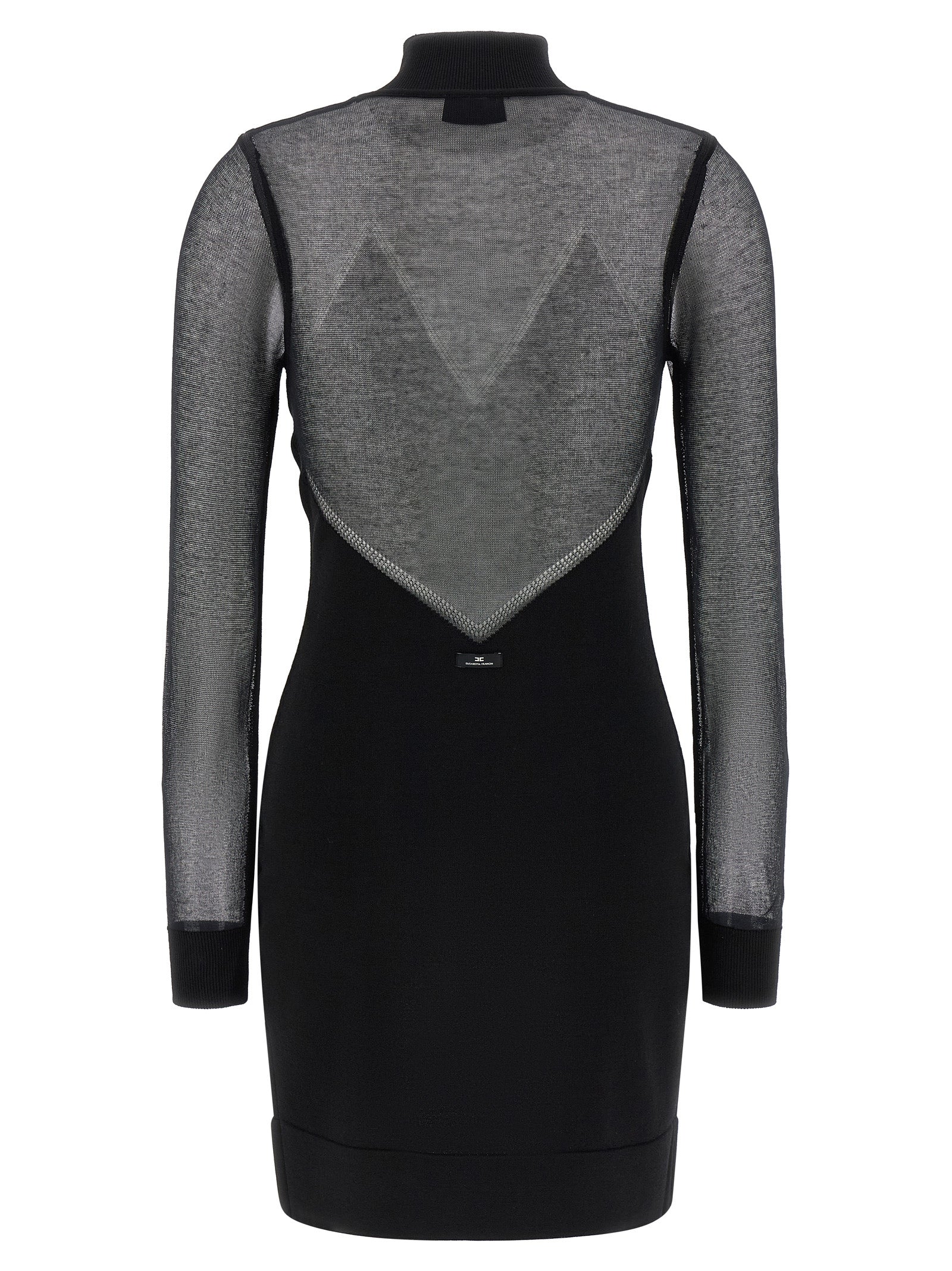 Elisabetta Franchi Black Viscose Short Dress