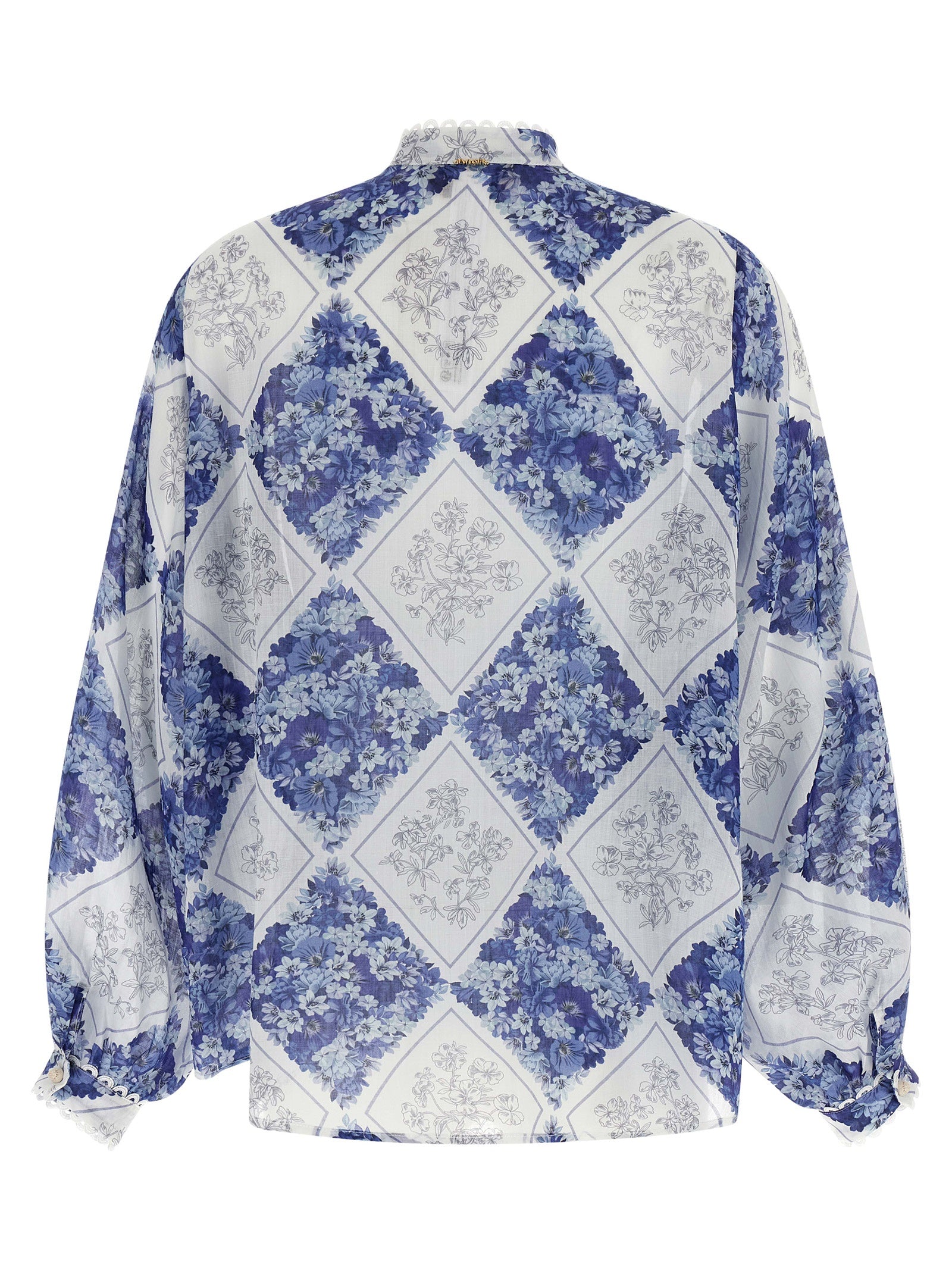 Twinset Blue Stingray Leather / Ray Skin Blouse