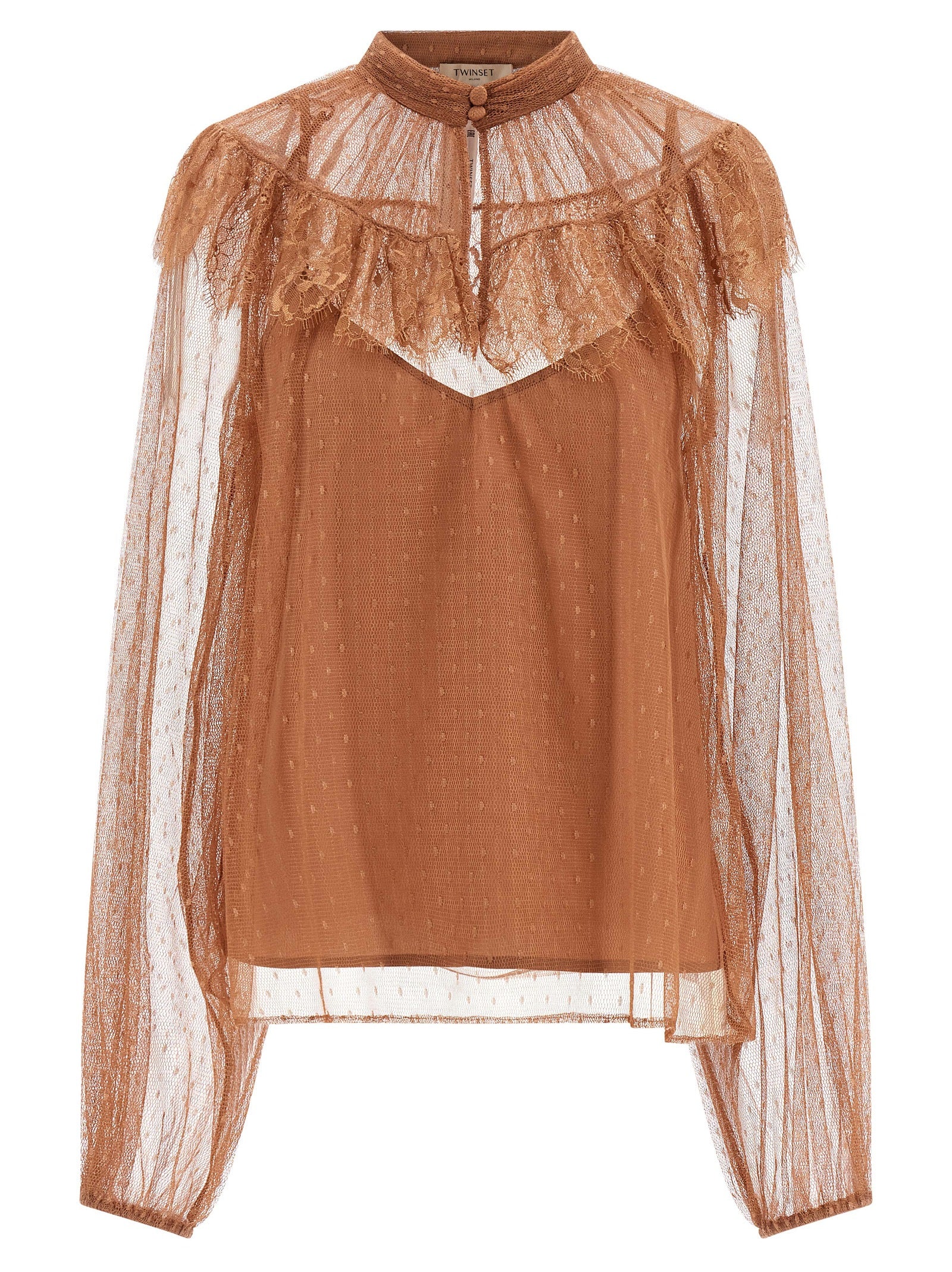 Twinset Brown Polyester Blouse