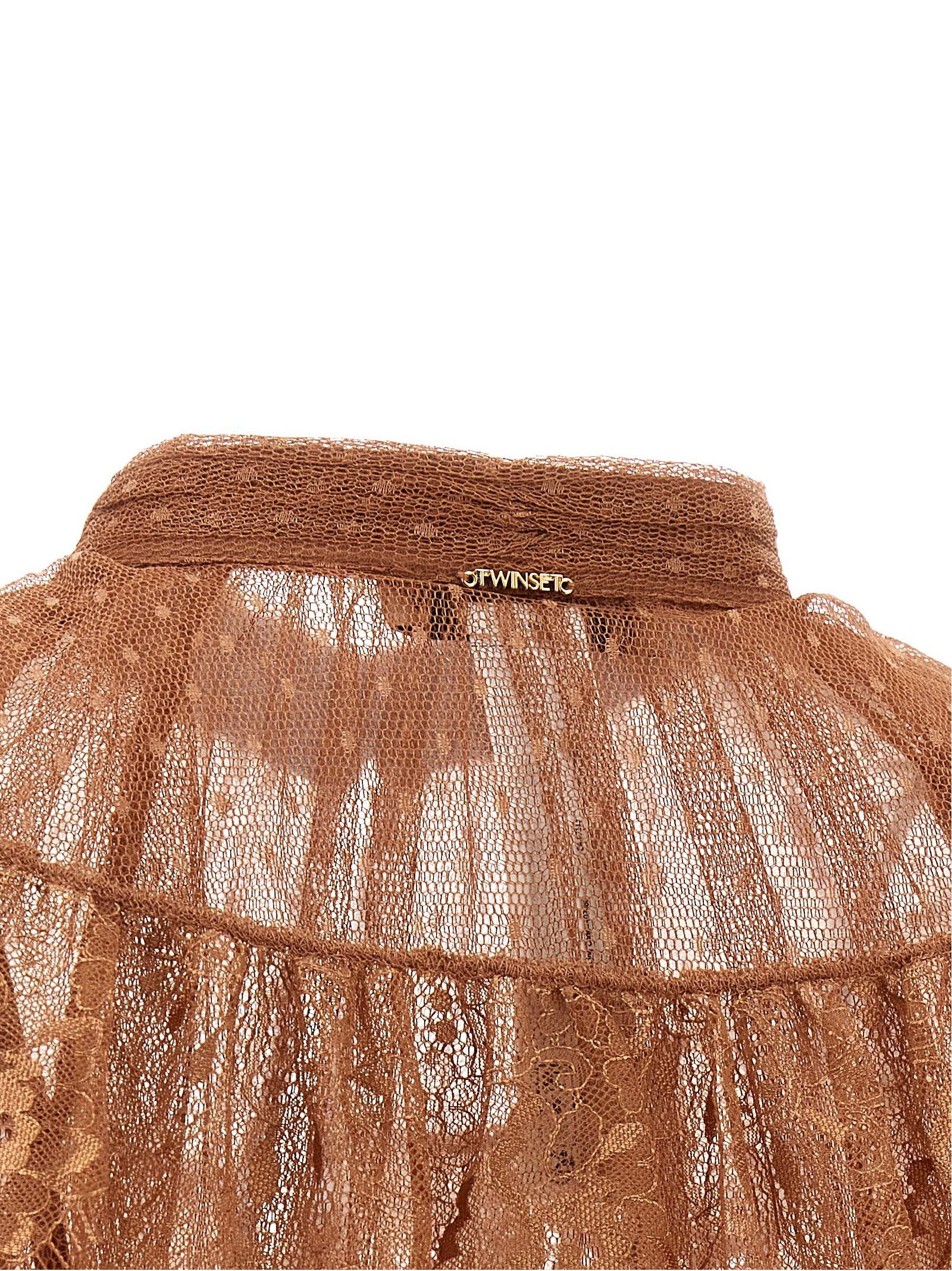 Twinset Brown Polyester Blouse