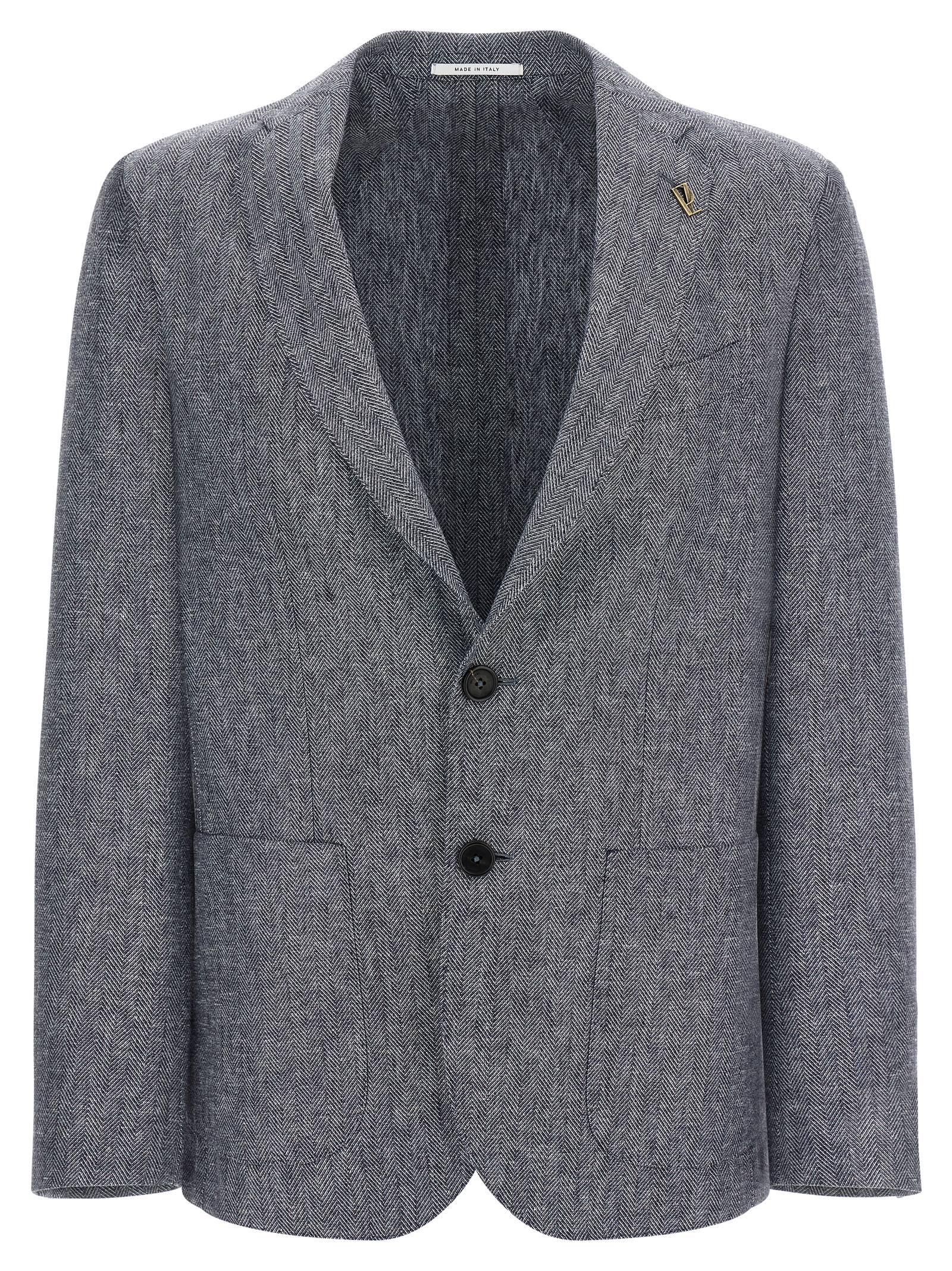 Pal Zileri Blue Linen Blazer
