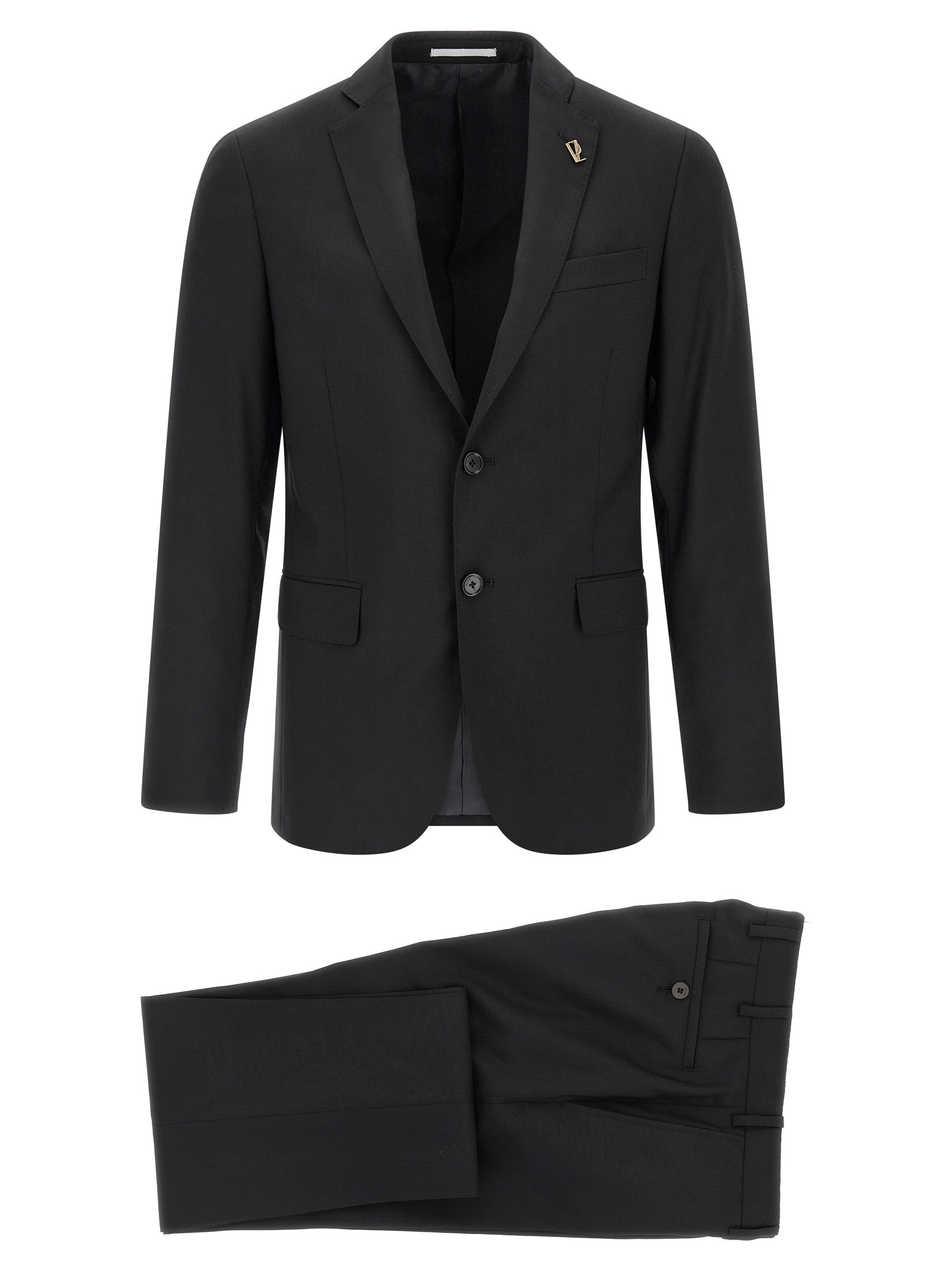 Pal Zileri Black Wool Two-Piece Suit