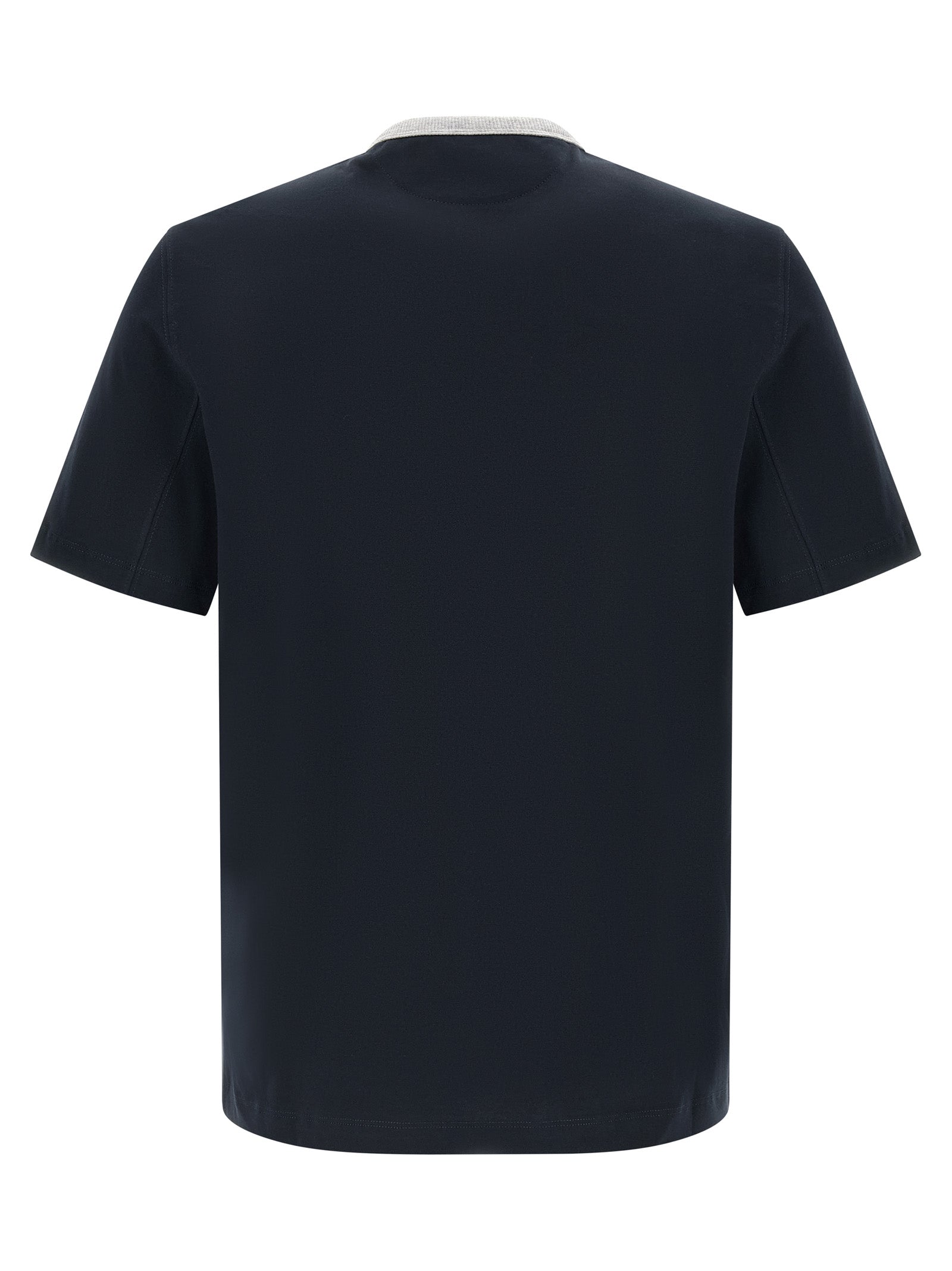 Brunello Cucinelli Blue Cotton T-Shirt