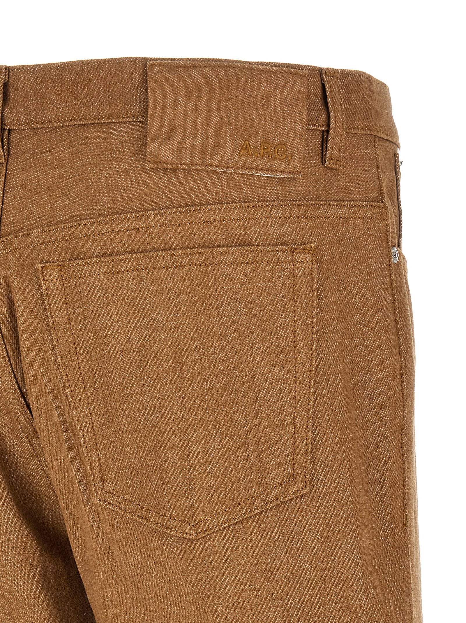 A.P.C. Brown Cotton Jeans Denim