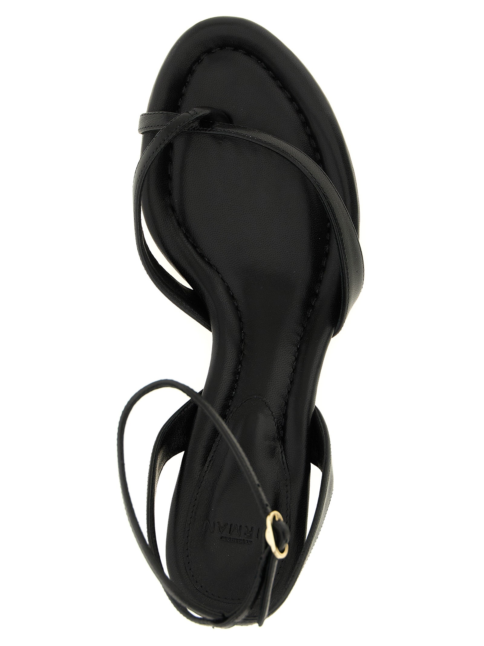 Alexandre Birman Black Cowhide Stiletto Heel Sandals