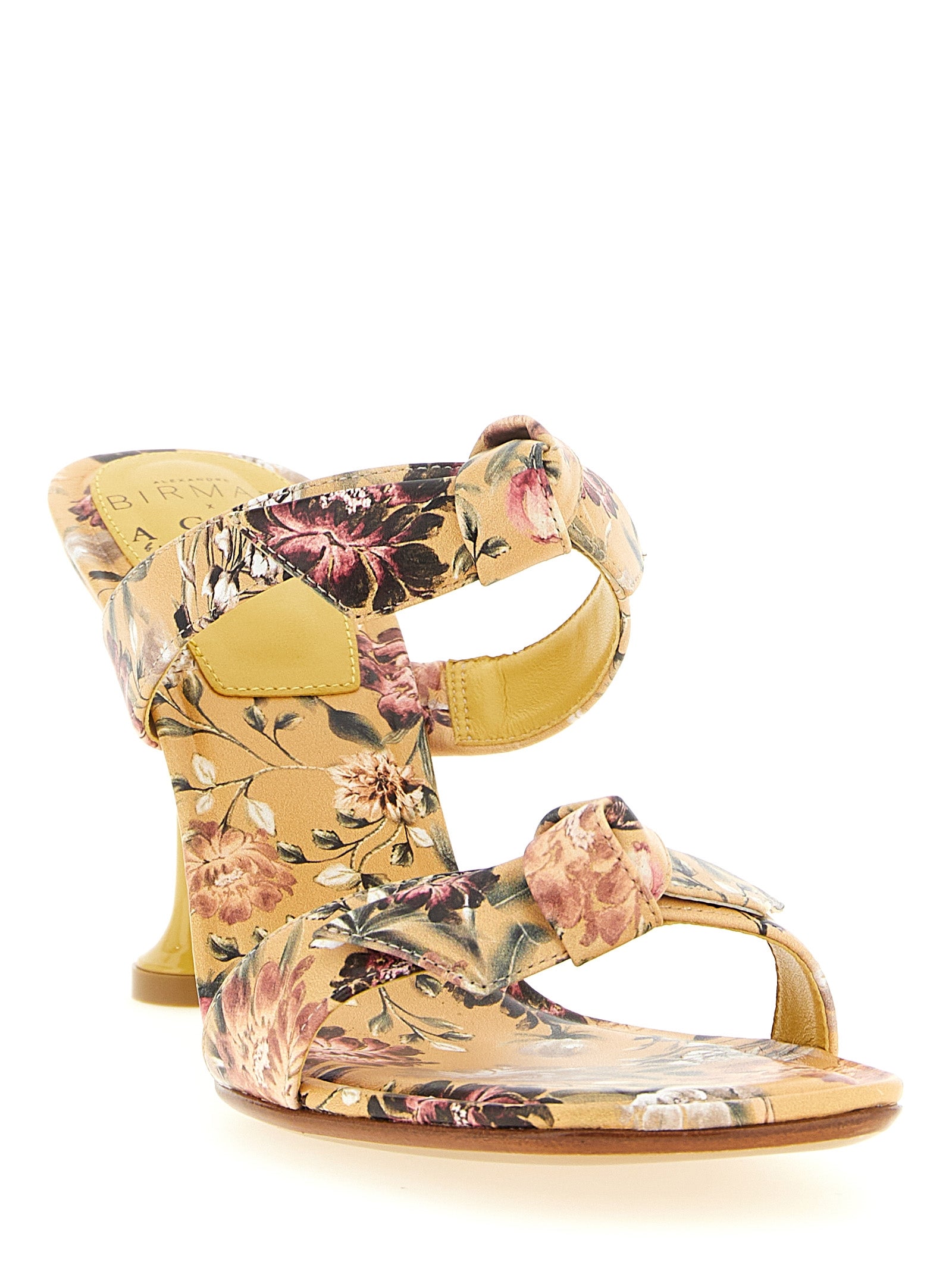 Alexandre Birman Bicolor Cowhide Stiletto Heel Sandals