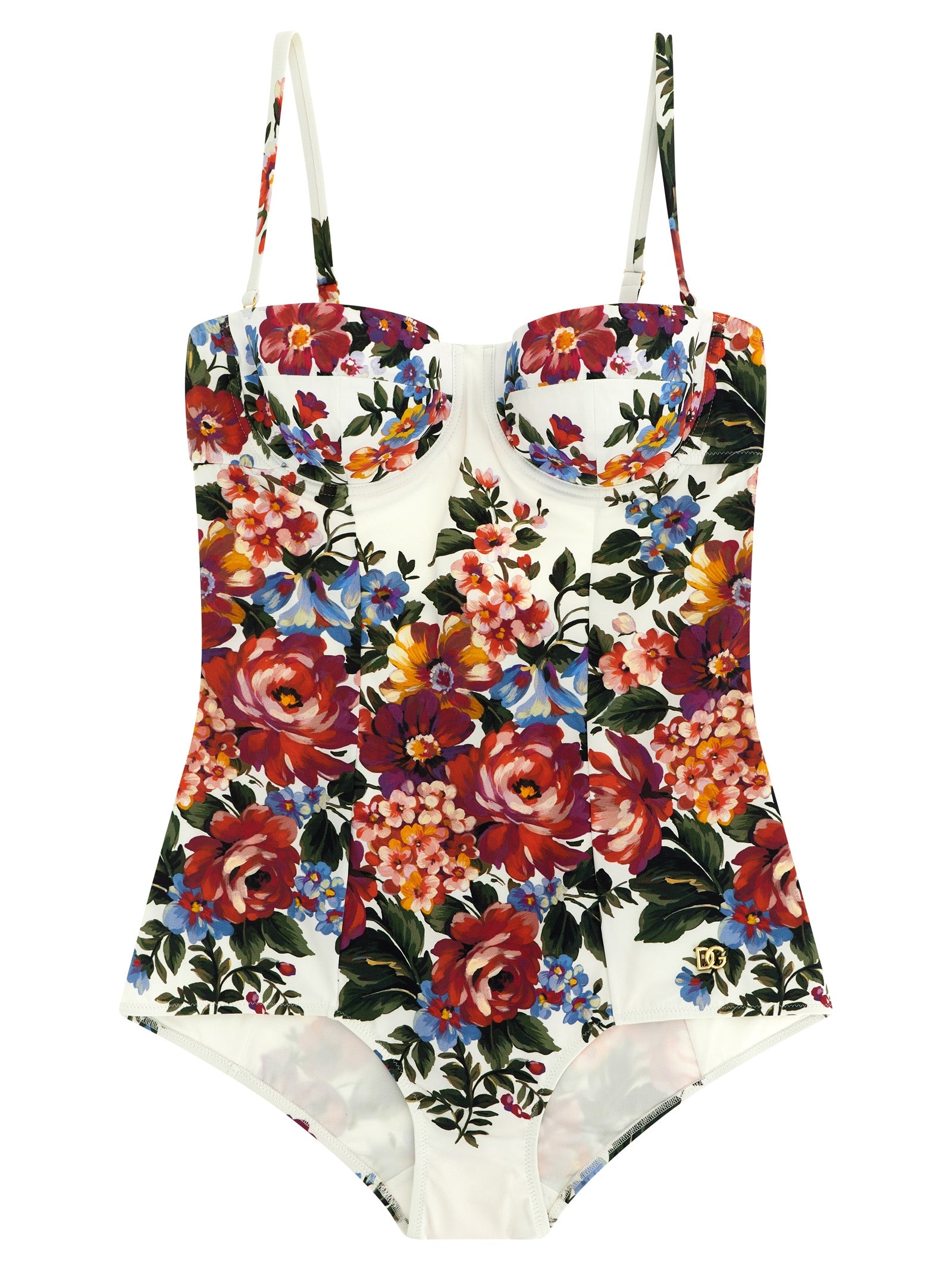 Dolce & Gabbana White Polyamide One-Piece Swimsuit