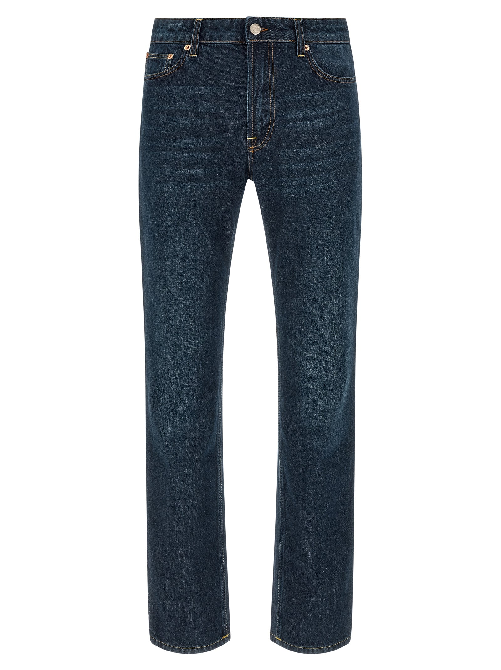Department 5 Blue Cotton Straight-Leg Jeans