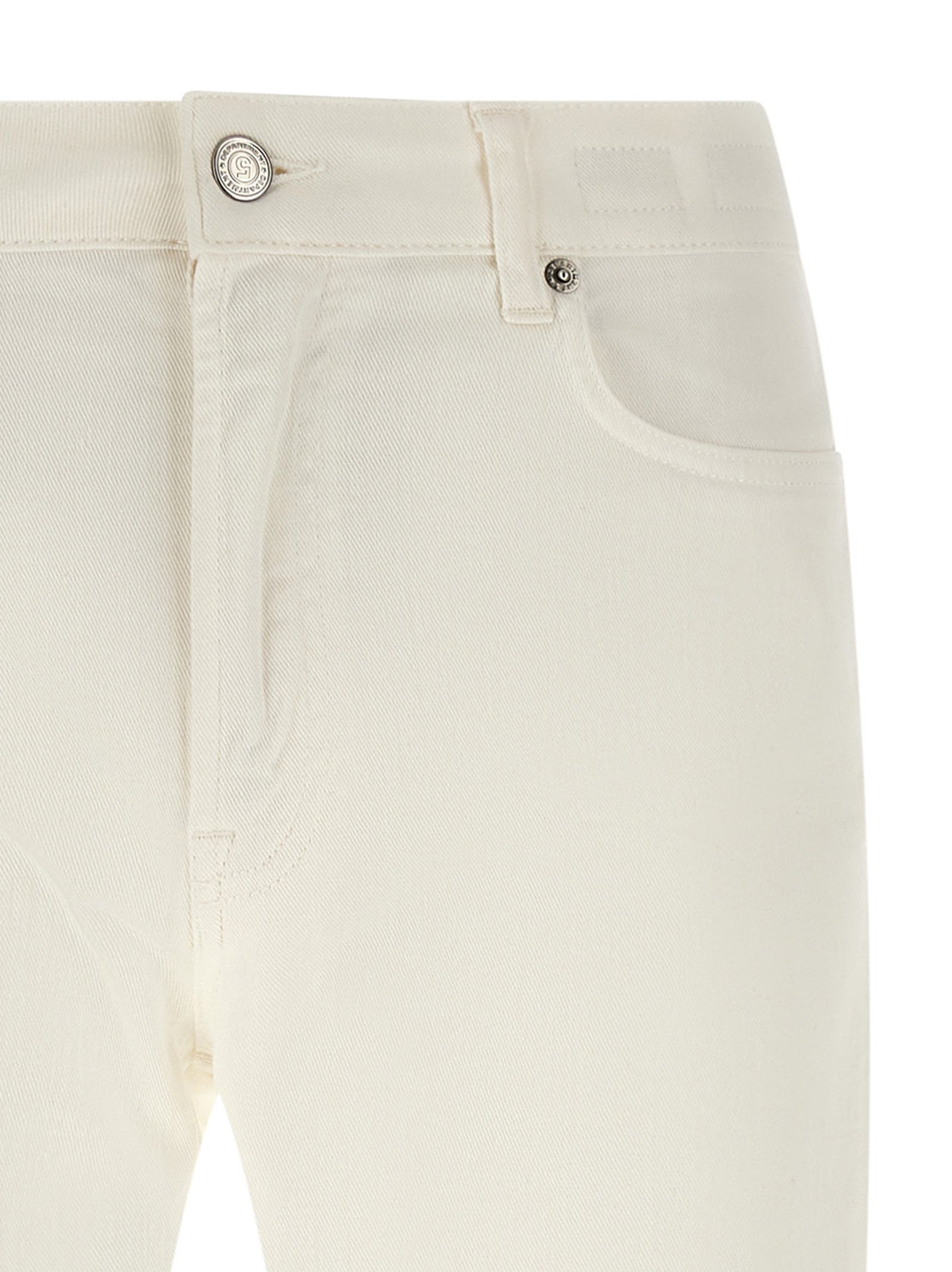 Department 5 White Cotton Straight-Leg Jeans