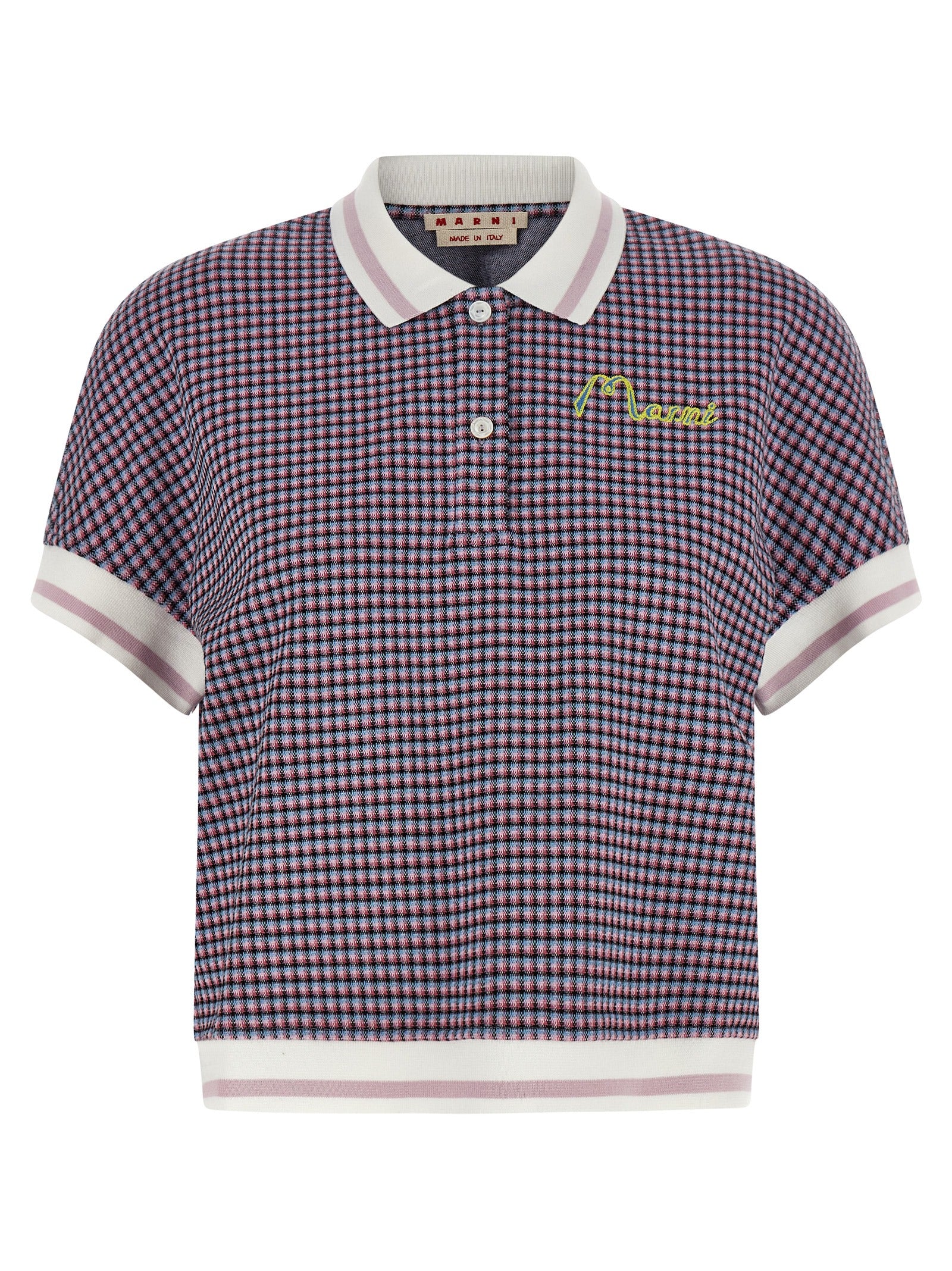 Marni Multicolor Viscose Polo Shirt
