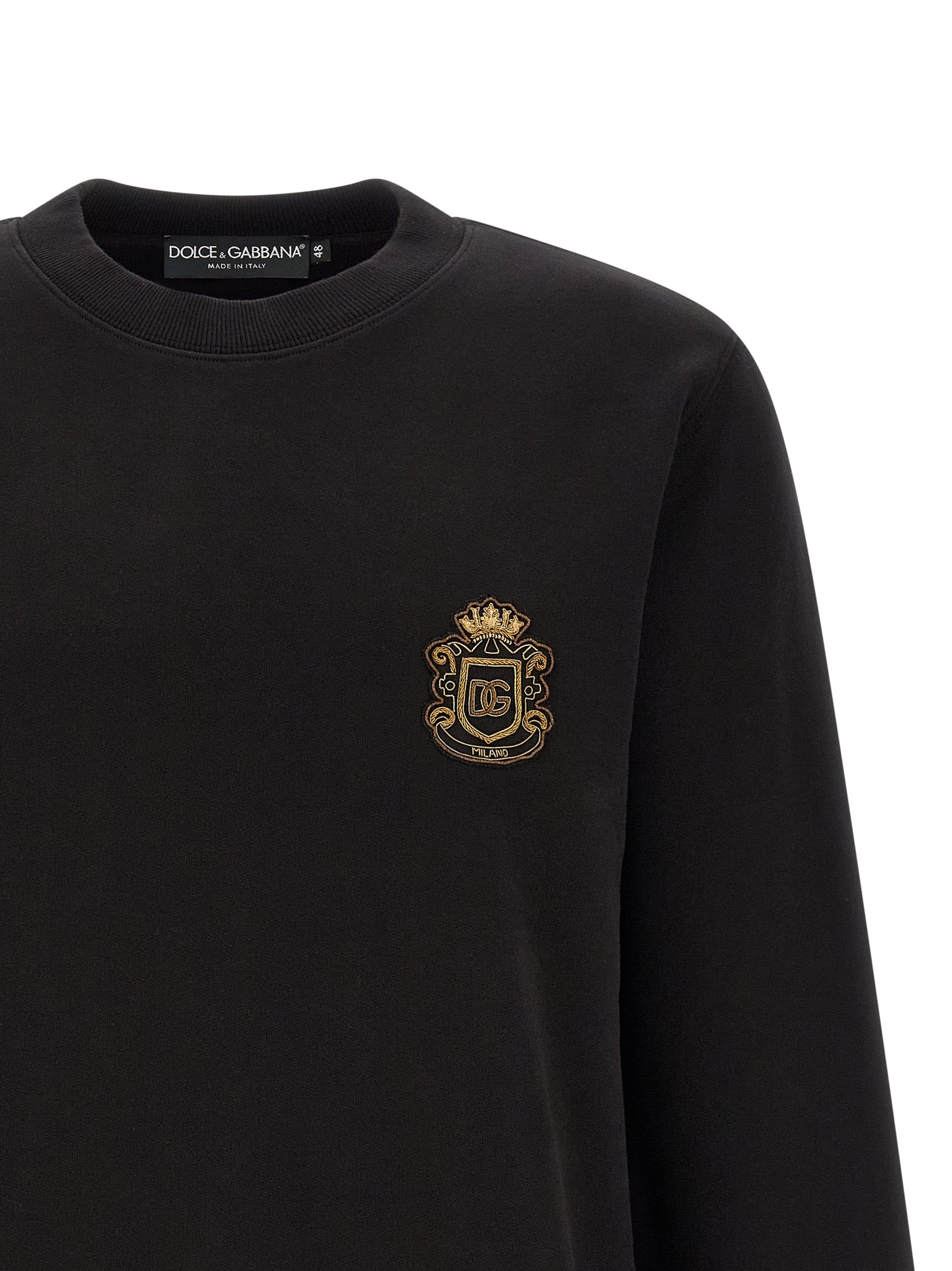 Dolce & Gabbana Black Cotton Sweatshirt