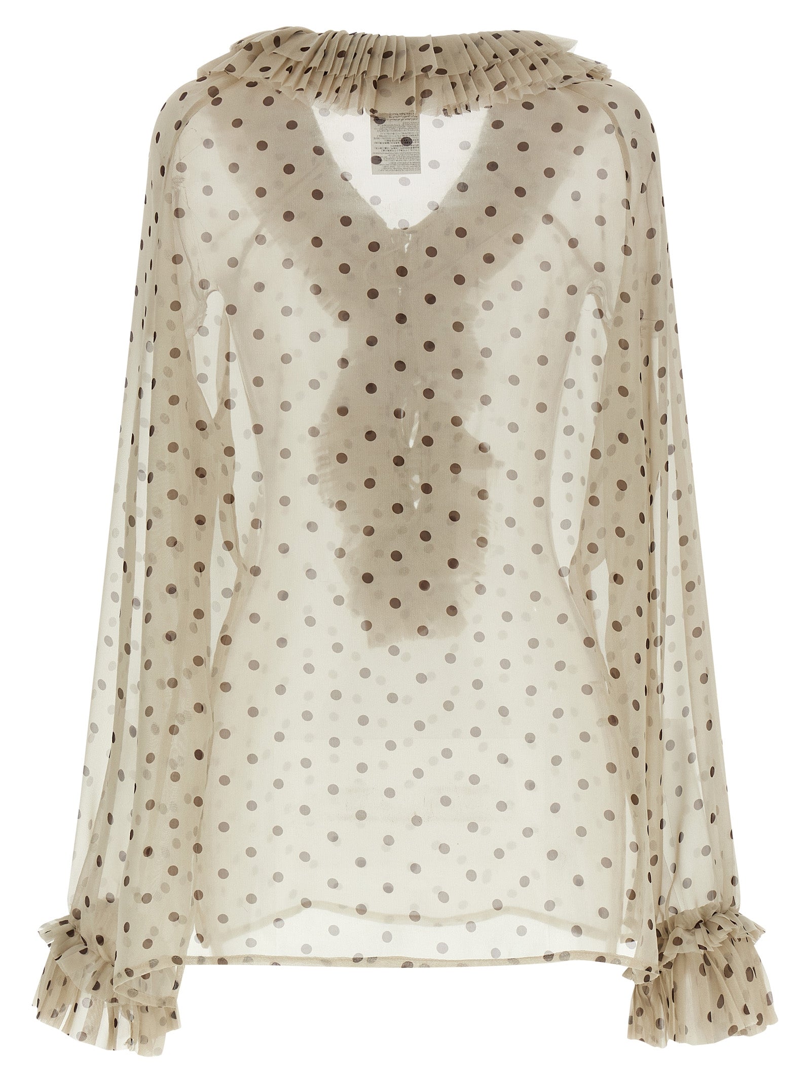P.A.R.O.S.H. Beige Polyester Blouse