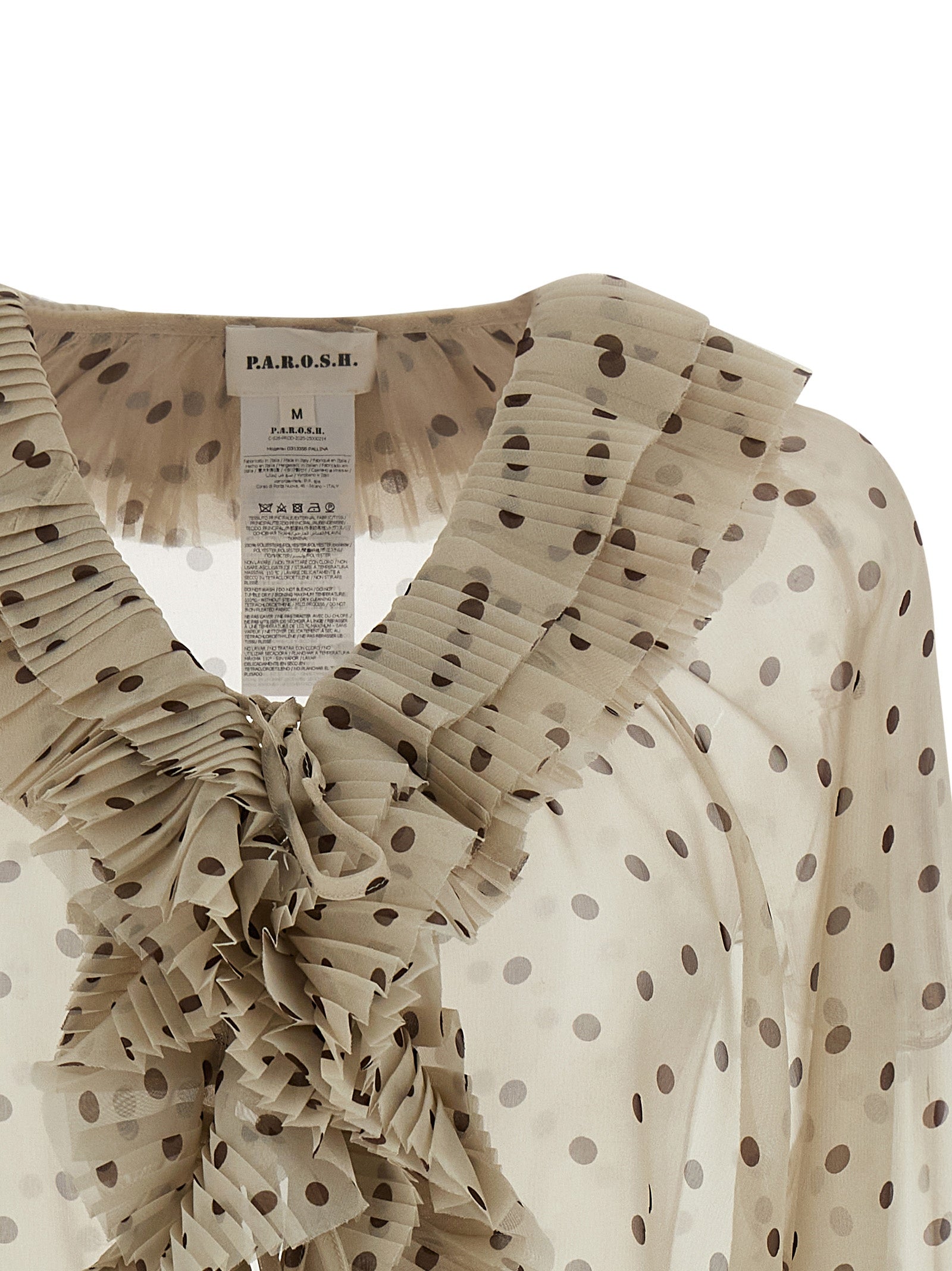 P.A.R.O.S.H. Beige Polyester Blouse
