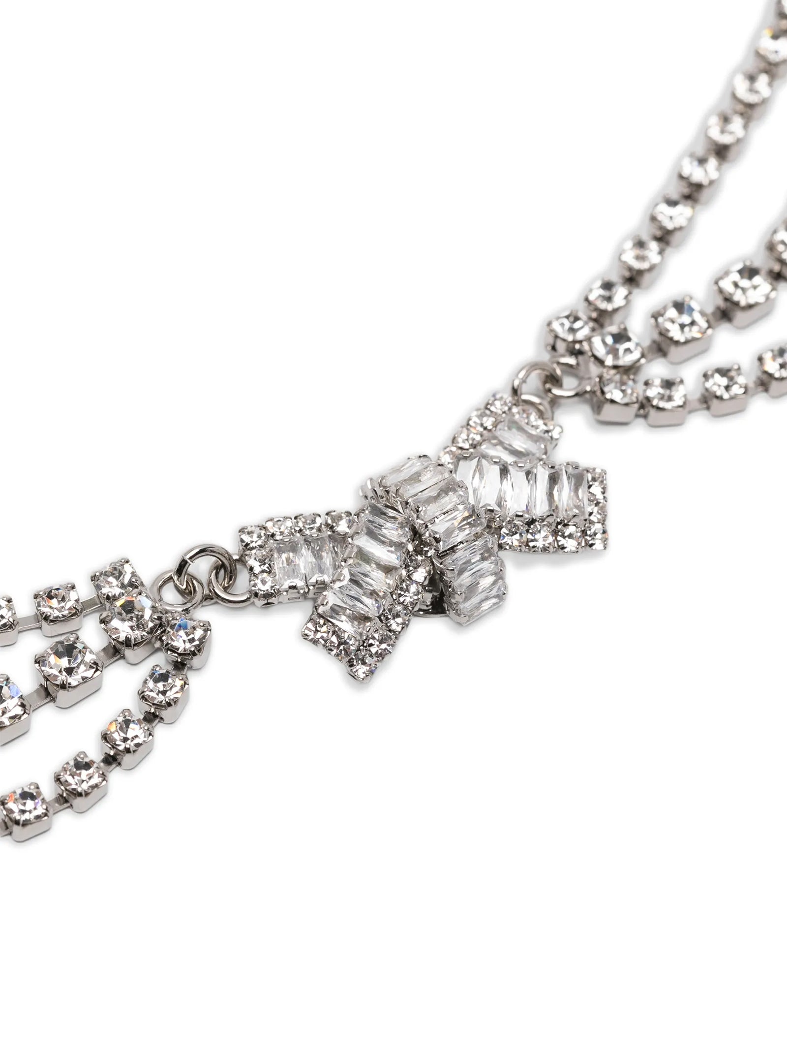 Alessandra Rich Silver Glass Necklace