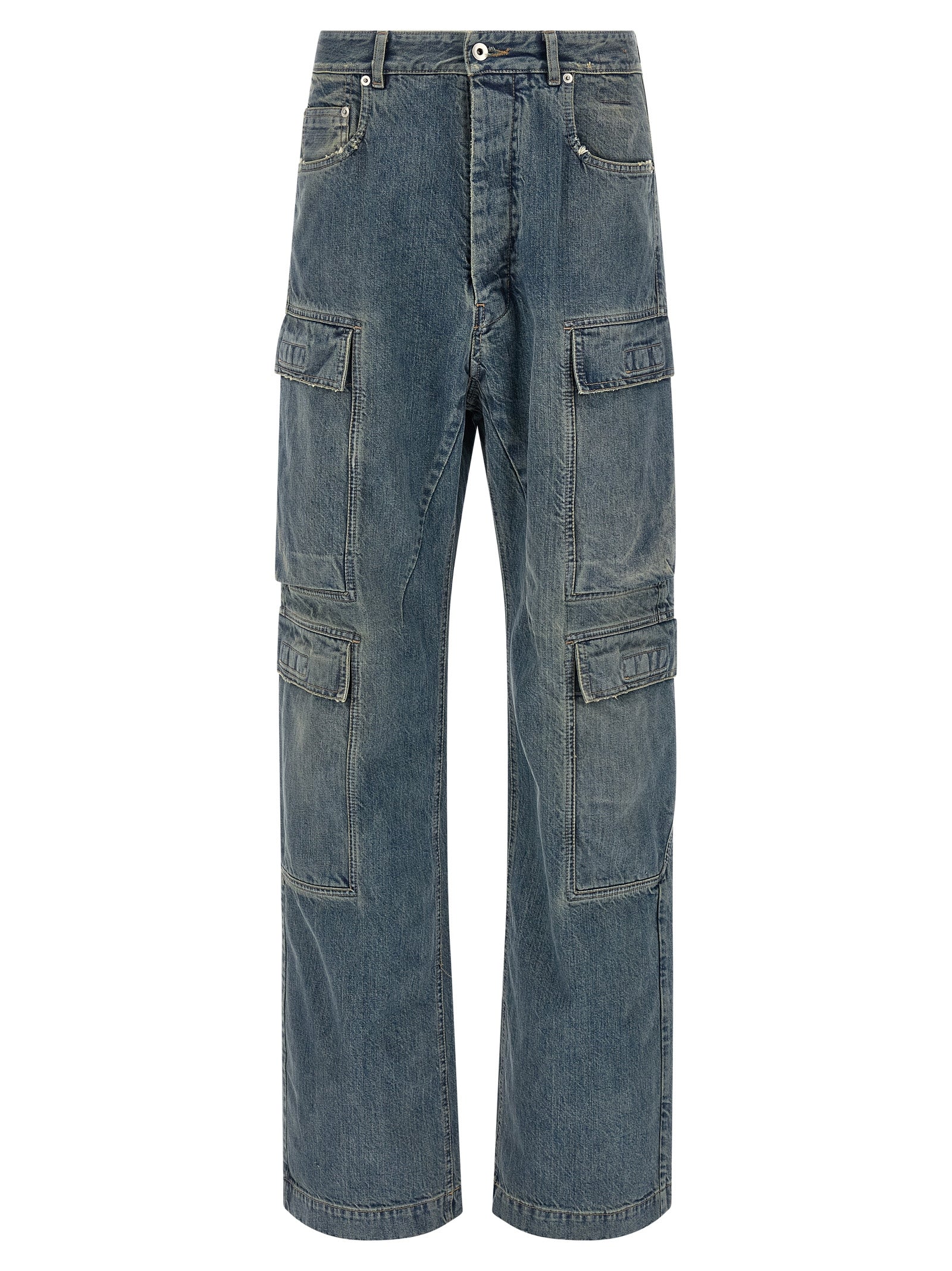 DRKSHDW Blue Cotton Cargo Pants