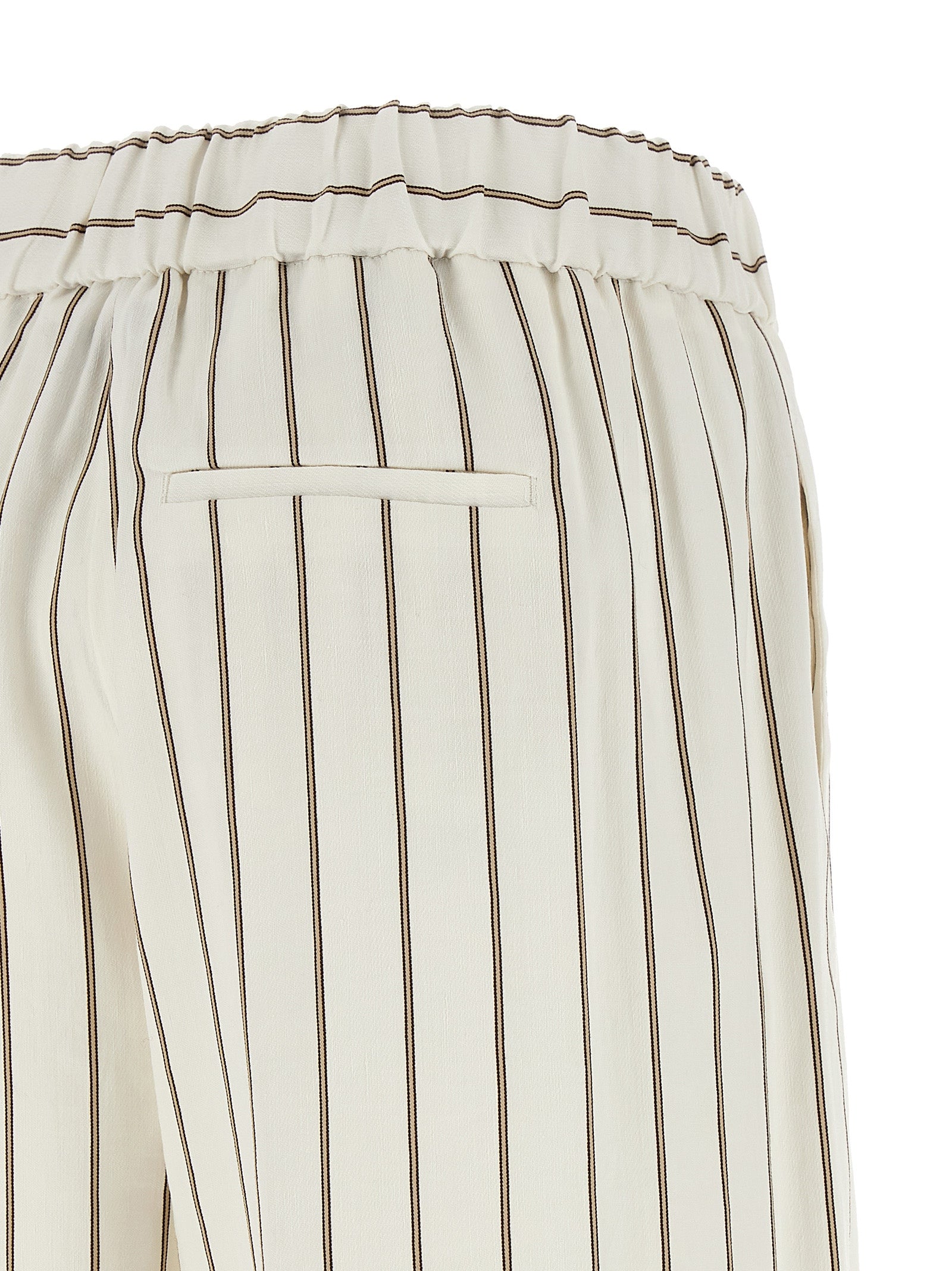Peserico White Linen Casual Pants