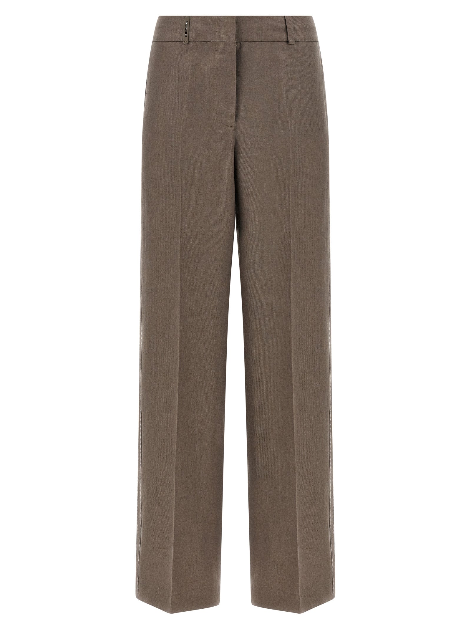 Peserico Brown Linen Pants