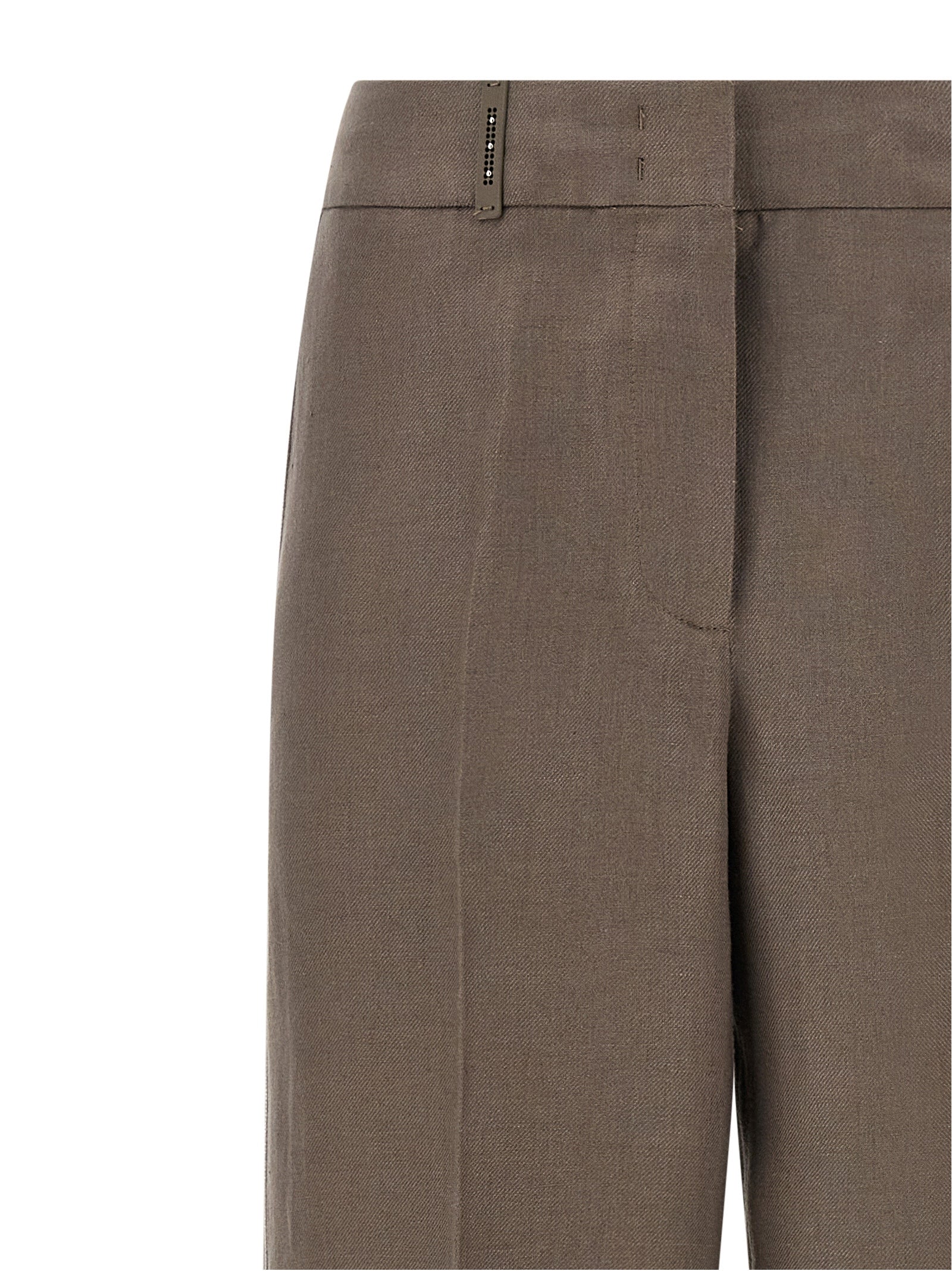 Peserico Brown Linen Pants