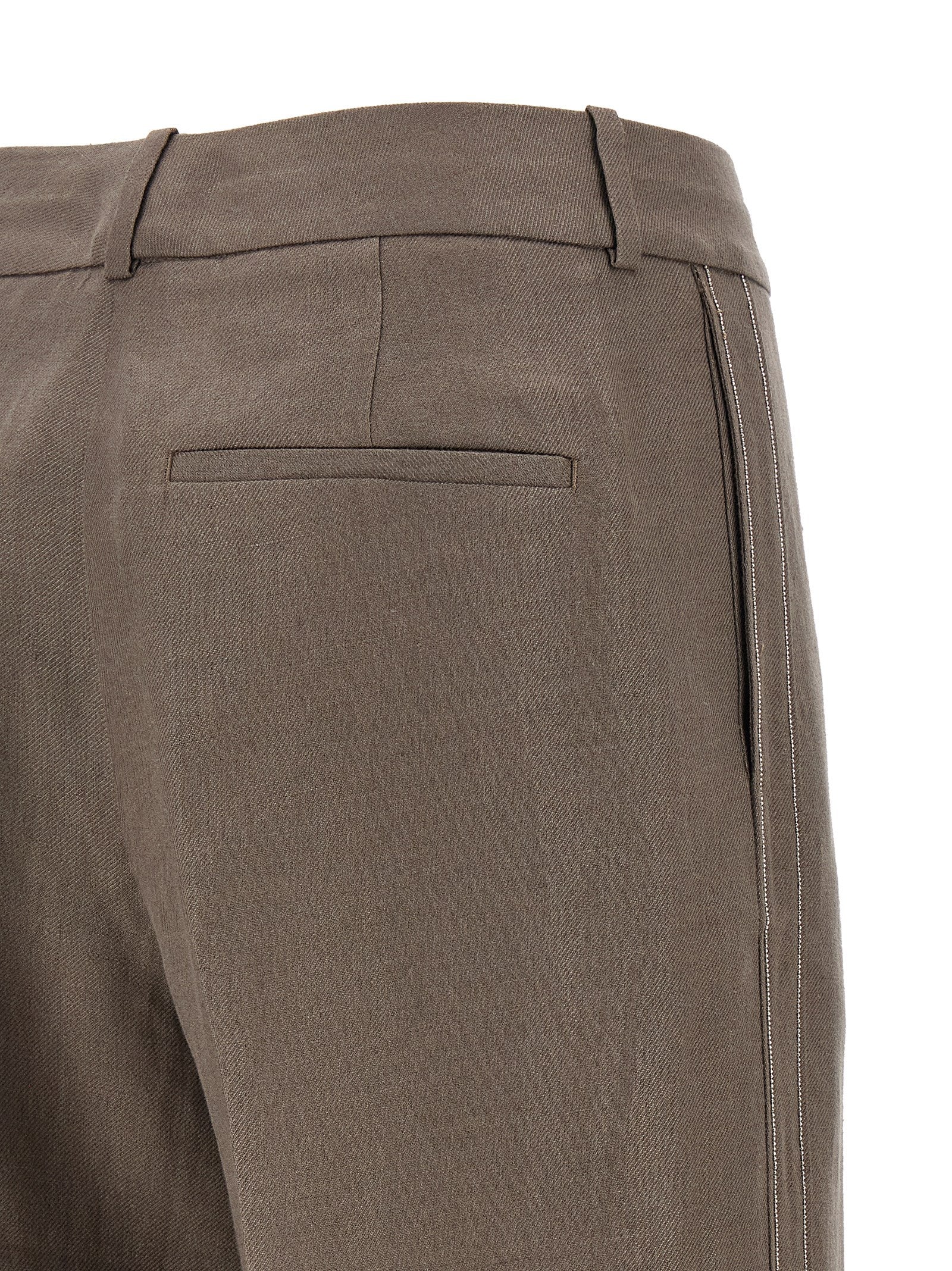 Peserico Brown Linen Pants
