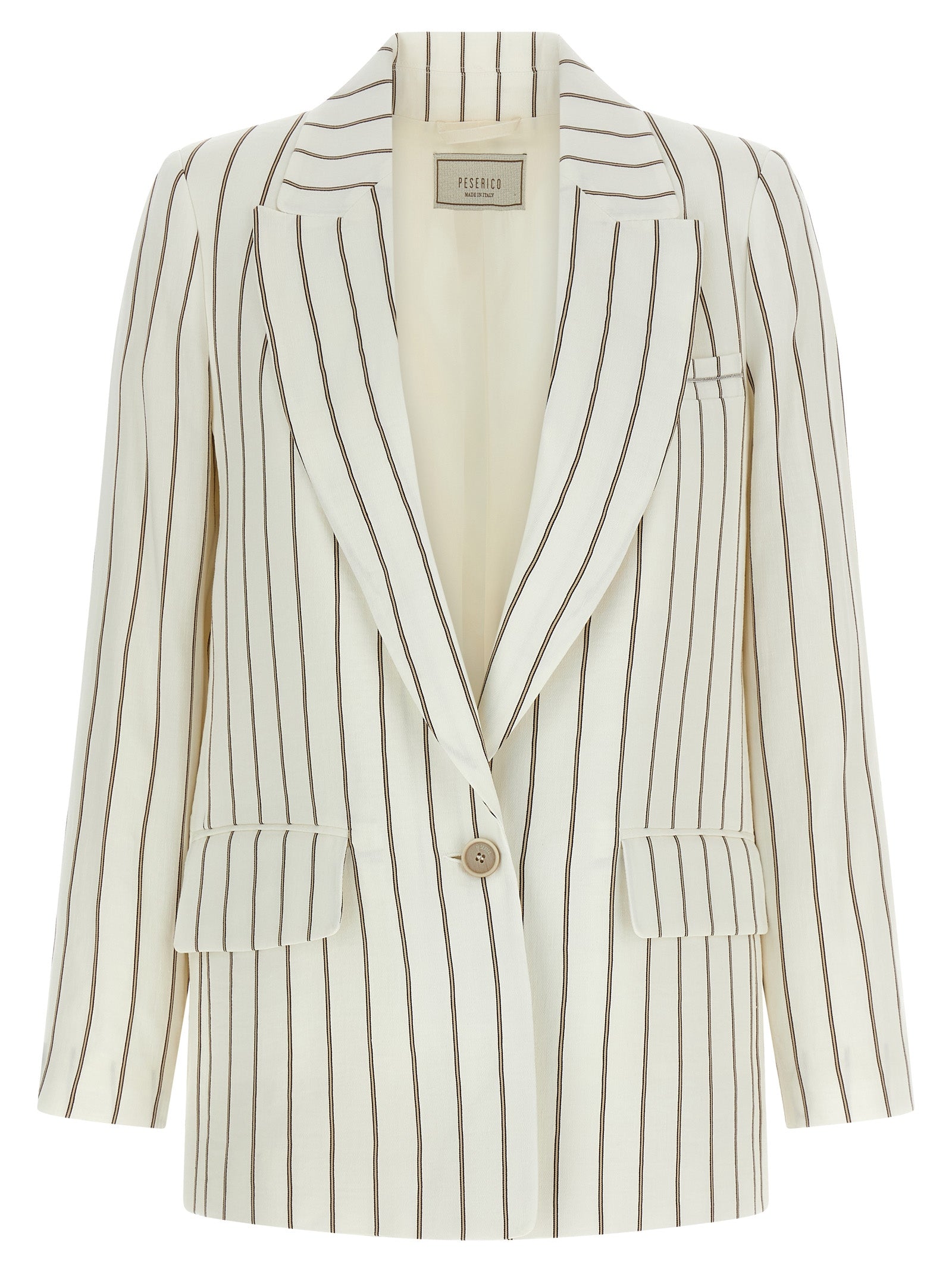 Peserico White Linen Blazer