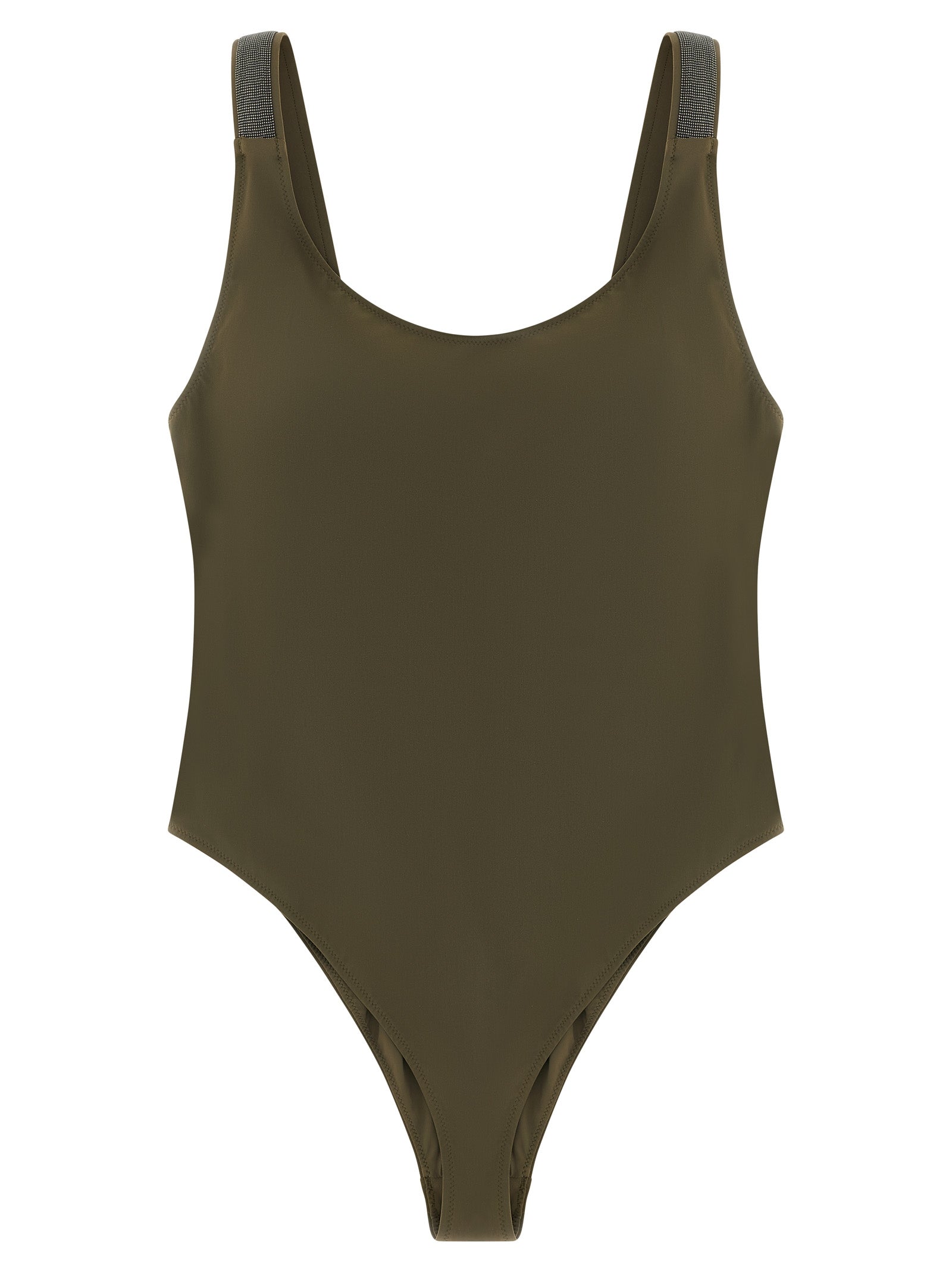 Brunello Cucinelli Bicolor Polyamide One-Piece Swimsuit