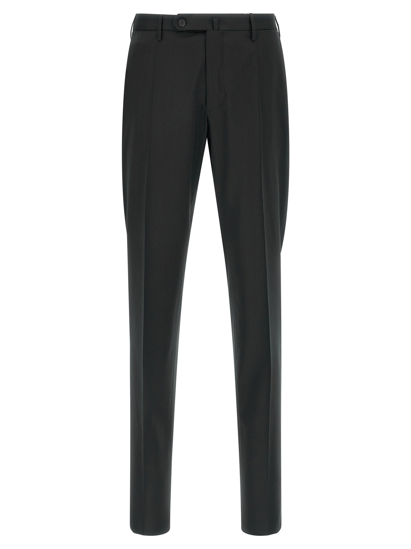 Incotex Black Virgin Wool Dress Pants