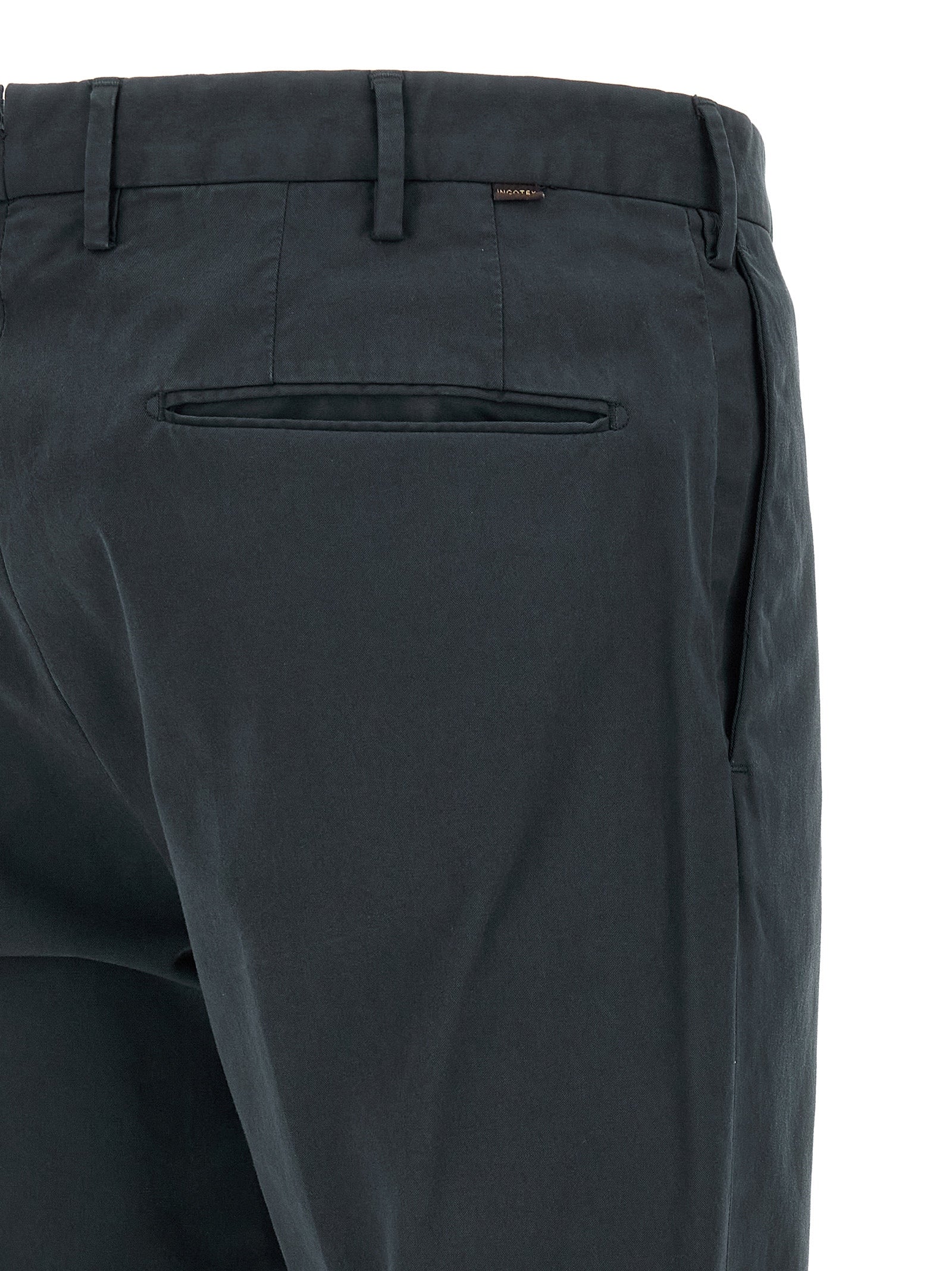 Incotex Blue Cotton Casual Pants