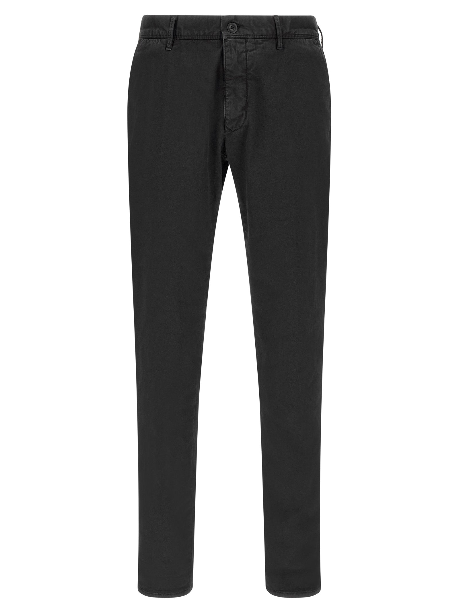 Incotex Black Cotton Casual Pants