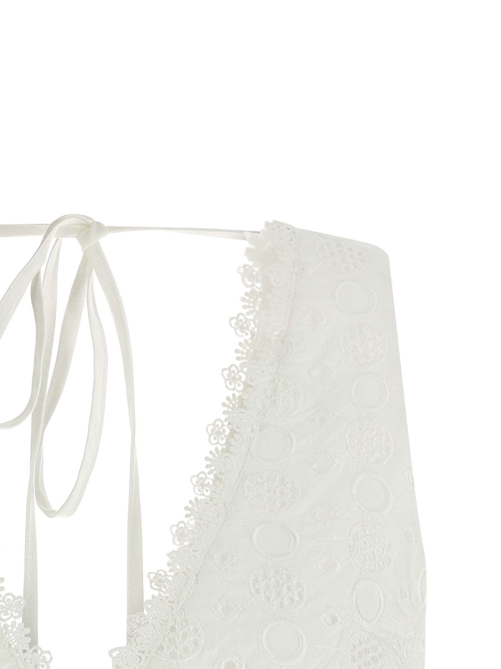 PINKO White Cotton Sleeveles T-Shirt