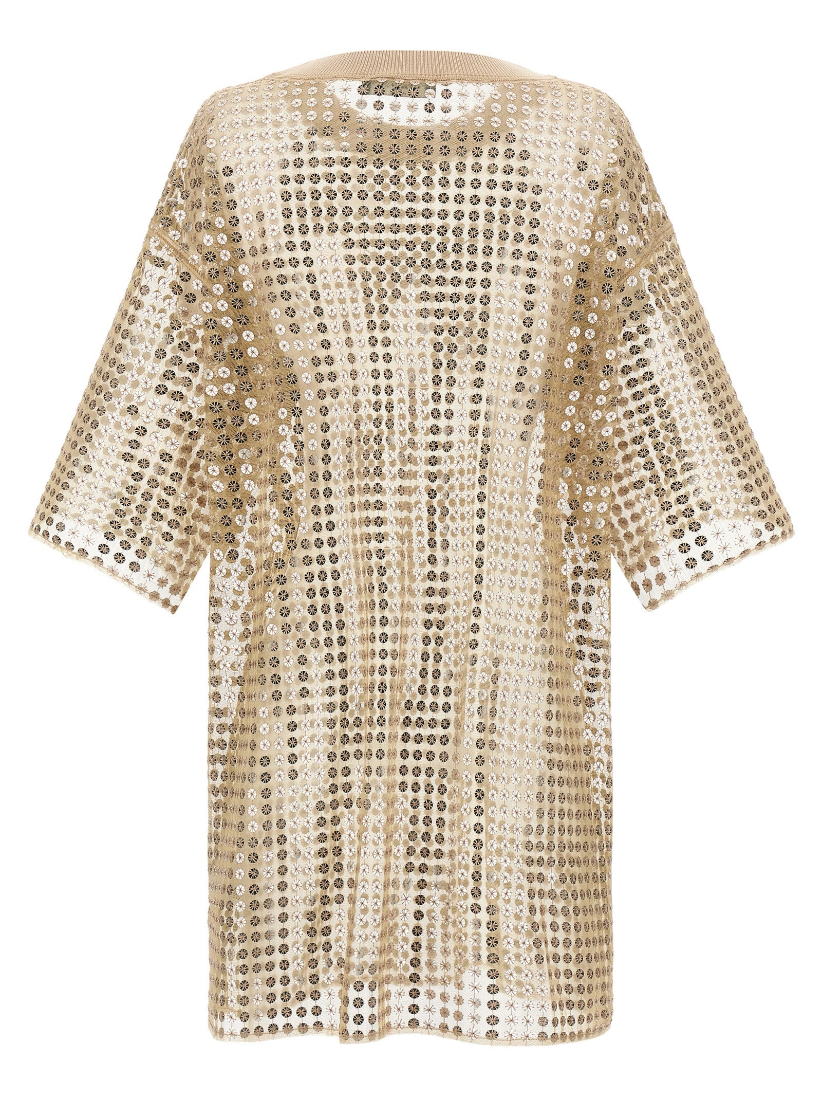 Fabiana Filippi Beige Polyester Short Dress