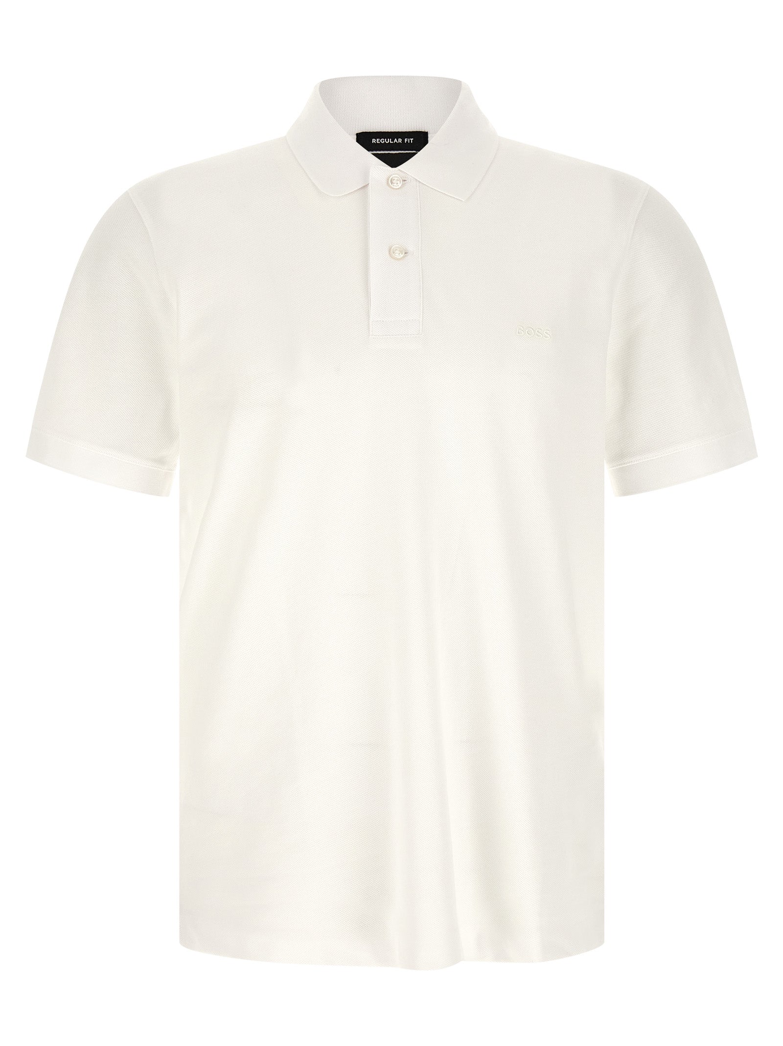 Hugo Boss White Cotton Polo Shirt