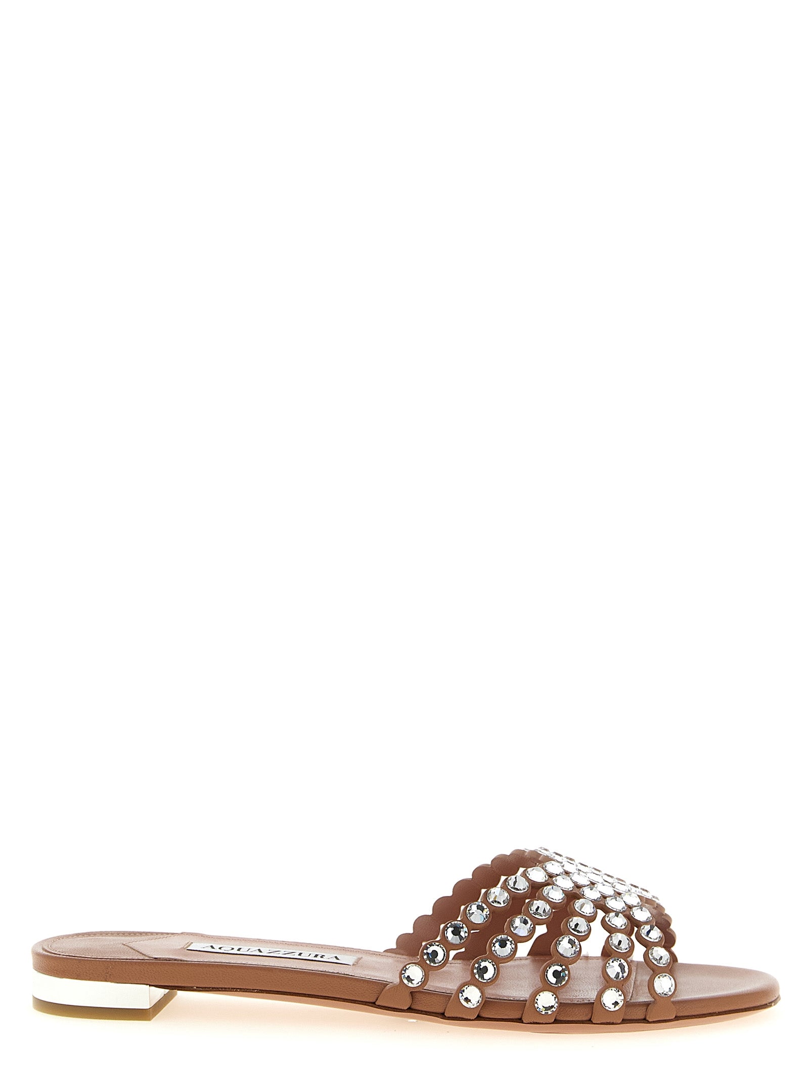 Aquazzura Multicolor Lamb Leather Slides