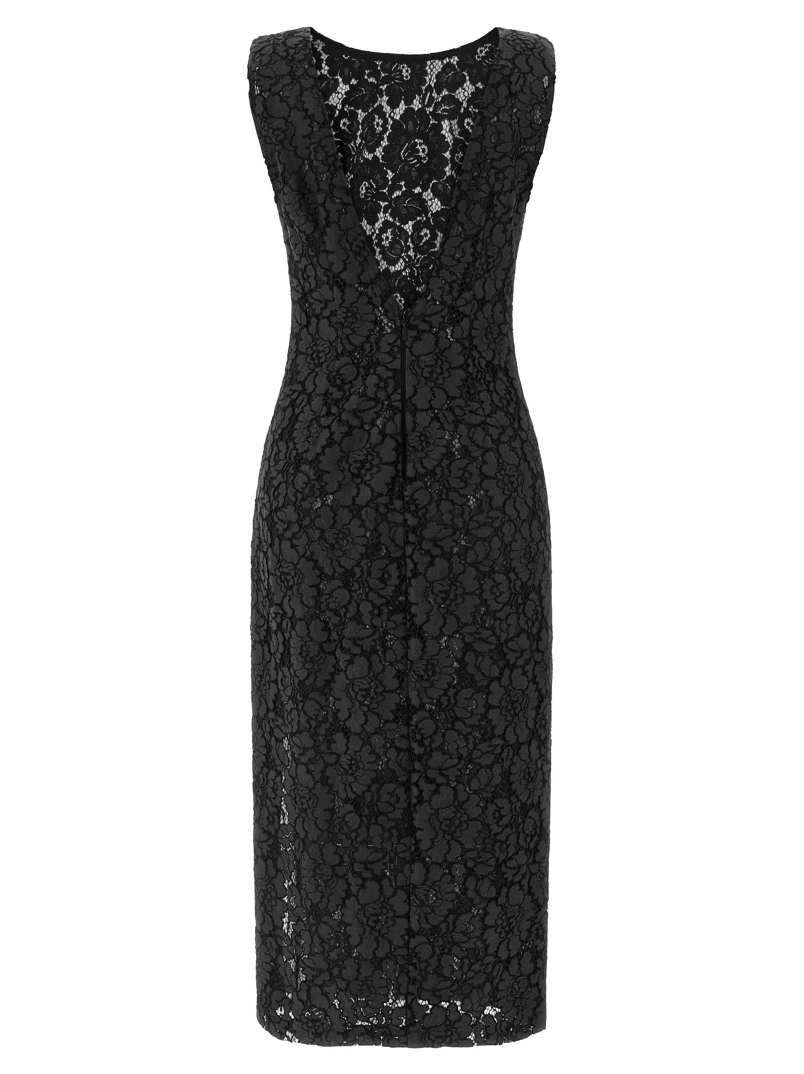PINKO Black Cotton Midi Dress