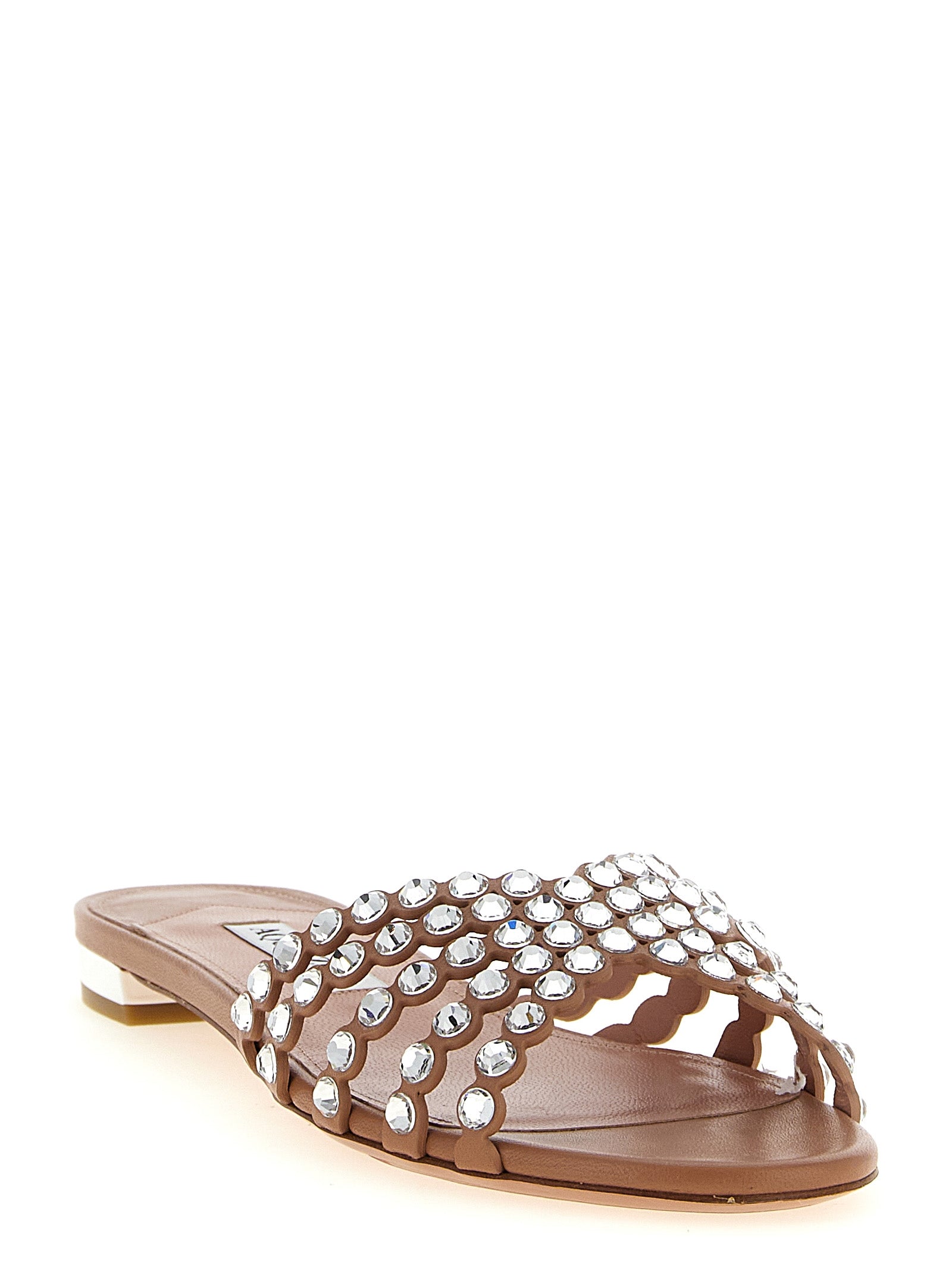 Aquazzura Multicolor Lamb Leather Slides