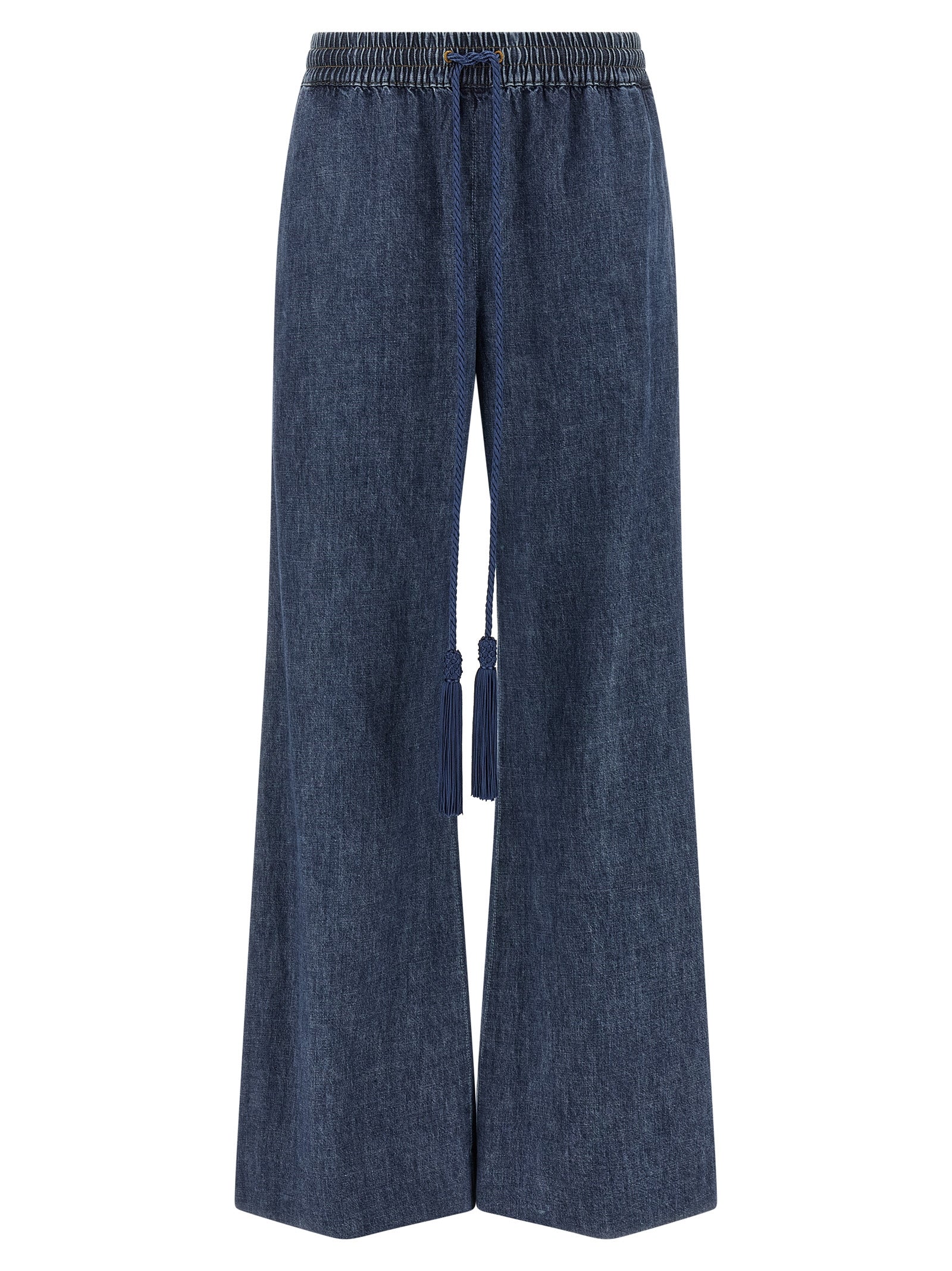 Valentino Garavani Blue Cotton Flared Jeans