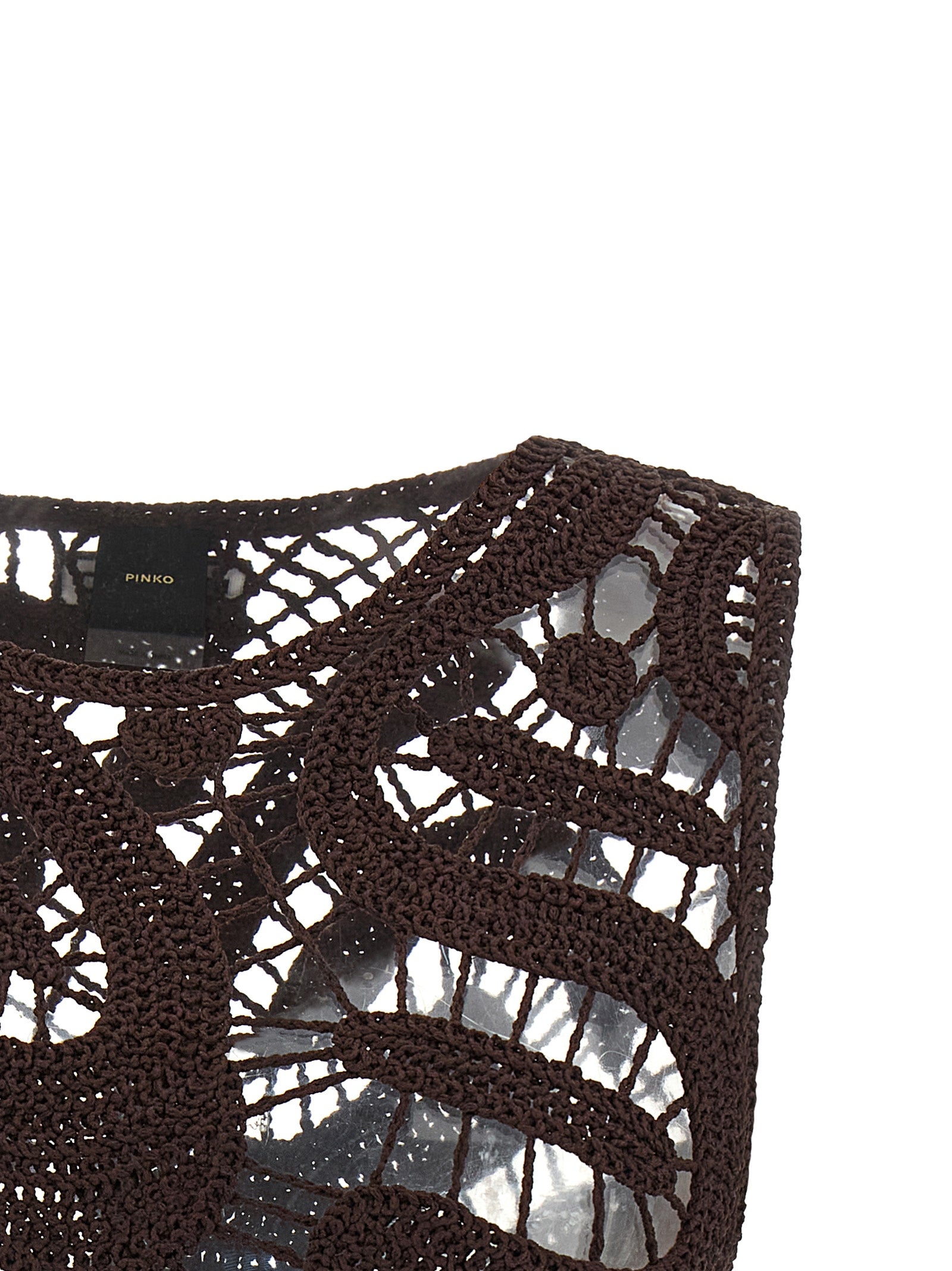 PINKO Brown Viscose Blouse
